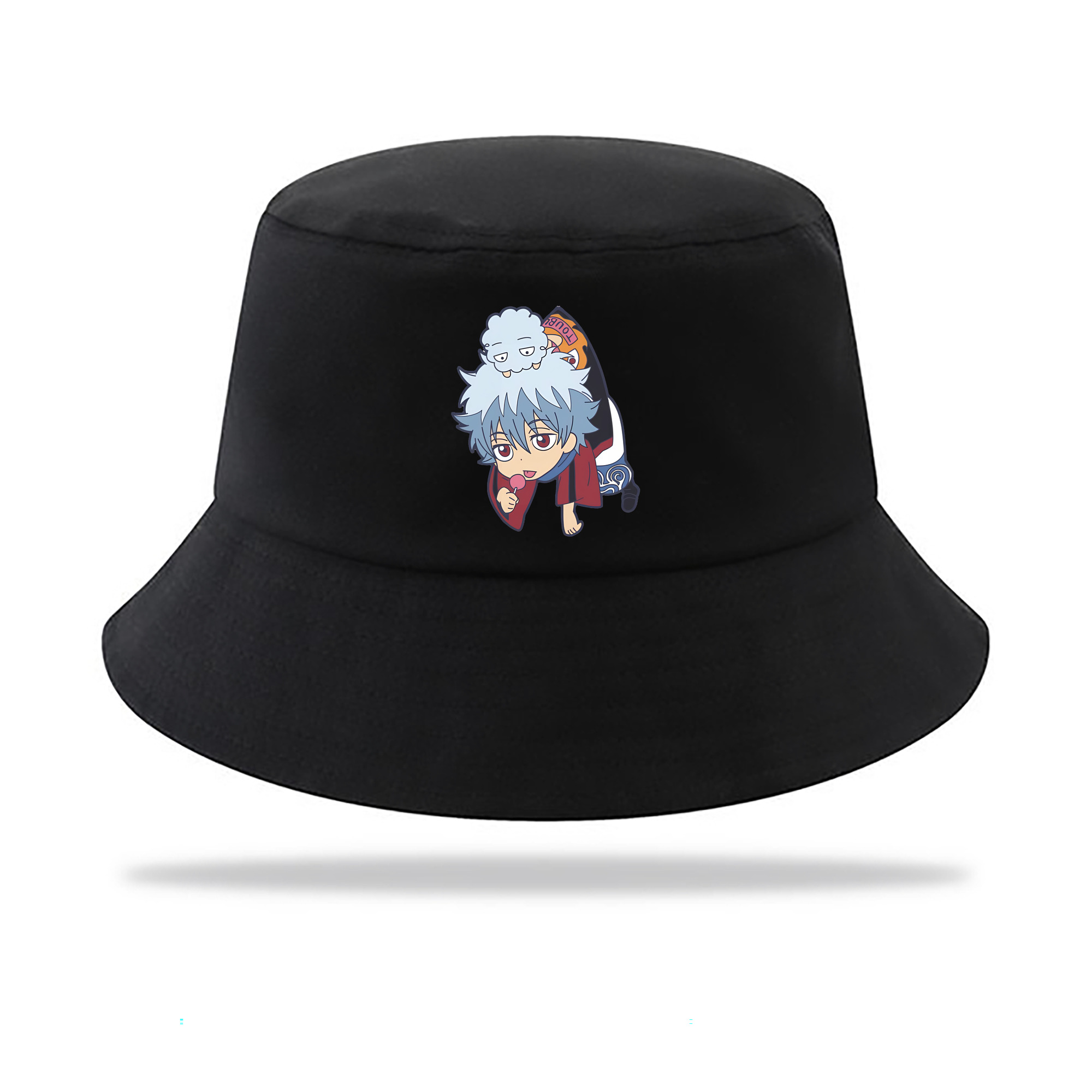 （画像用） ぎんたま 坂田銀時（さかたぎんとき） 神楽 志村新八（しむら しんぱち） GINTAMA Sakata Gintoki Kagura Shimura Shinpachi アウトドア日除けバケットハット