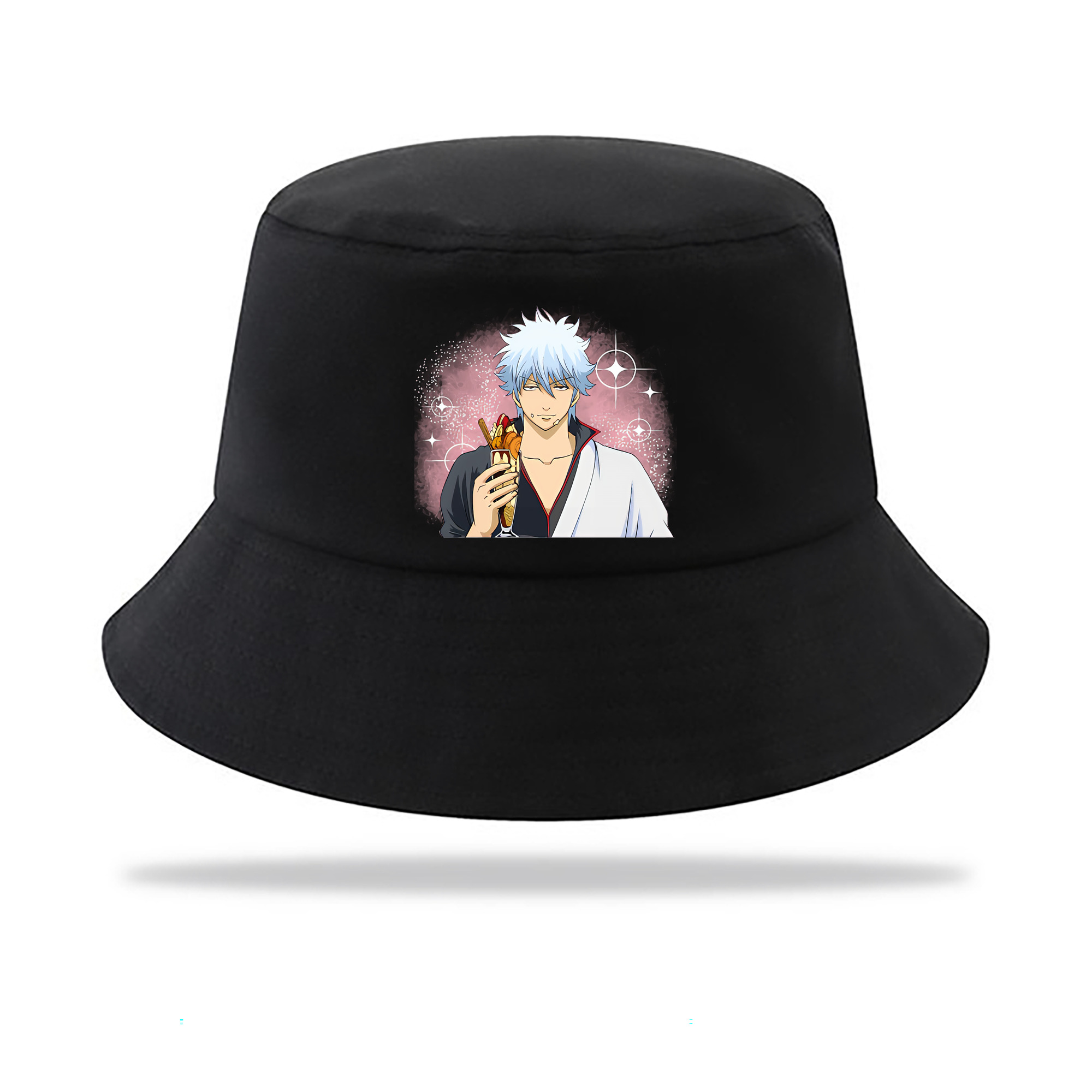 （画像用） ぎんたま 坂田銀時（さかたぎんとき） 神楽 志村新八（しむら しんぱち） GINTAMA Sakata Gintoki Kagura Shimura Shinpachi アウトドア日除けバケットハット