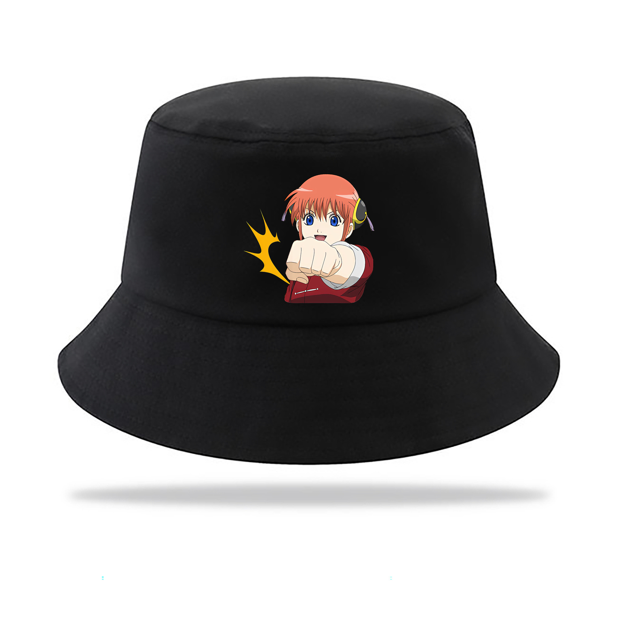 （画像用） ぎんたま 坂田銀時（さかたぎんとき） 神楽 志村新八（しむら しんぱち） GINTAMA Sakata Gintoki Kagura Shimura Shinpachi アウトドア日除けバケットハット