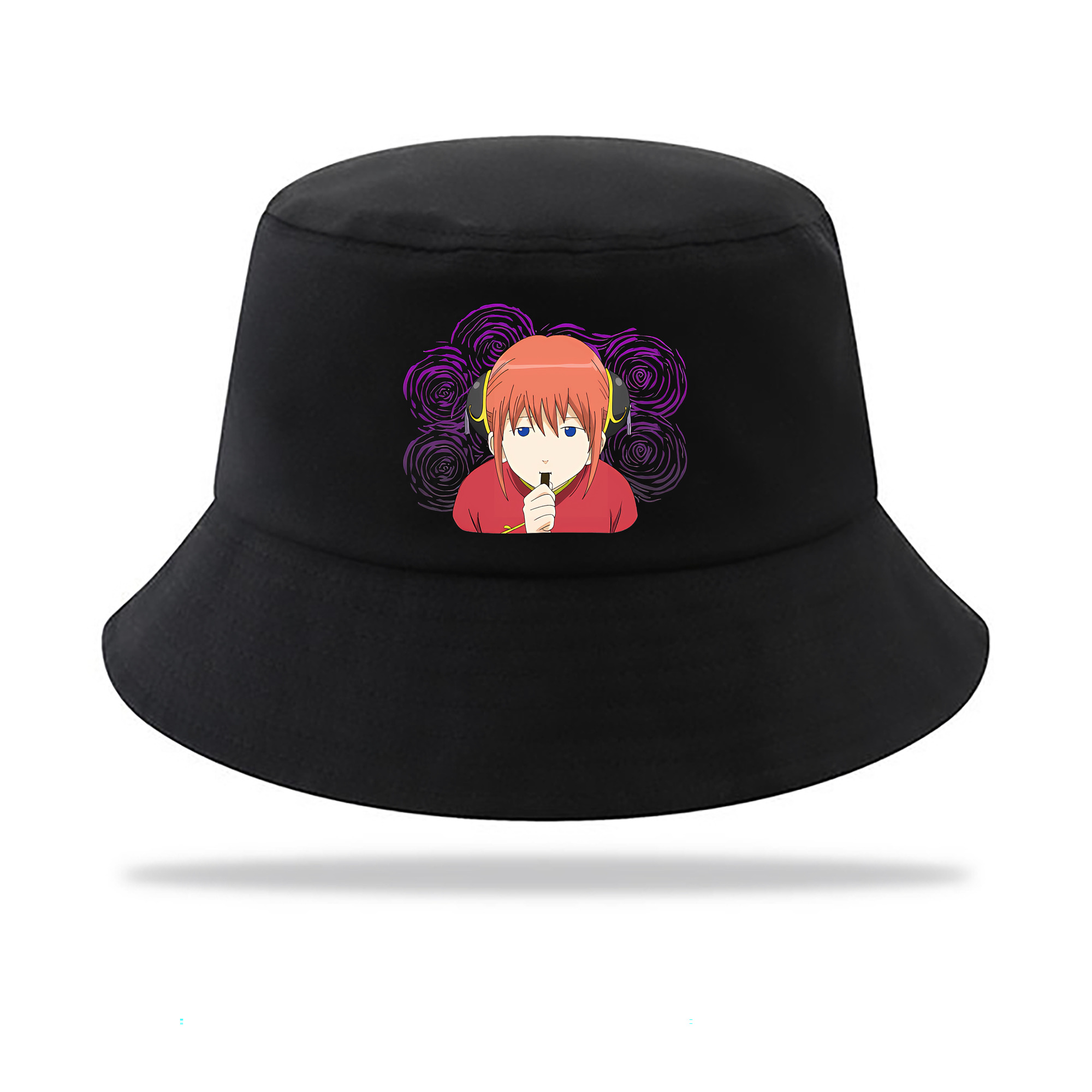 （画像用） ぎんたま 坂田銀時（さかたぎんとき） 神楽 志村新八（しむら しんぱち） GINTAMA Sakata Gintoki Kagura Shimura Shinpachi アウトドア日除けバケットハット