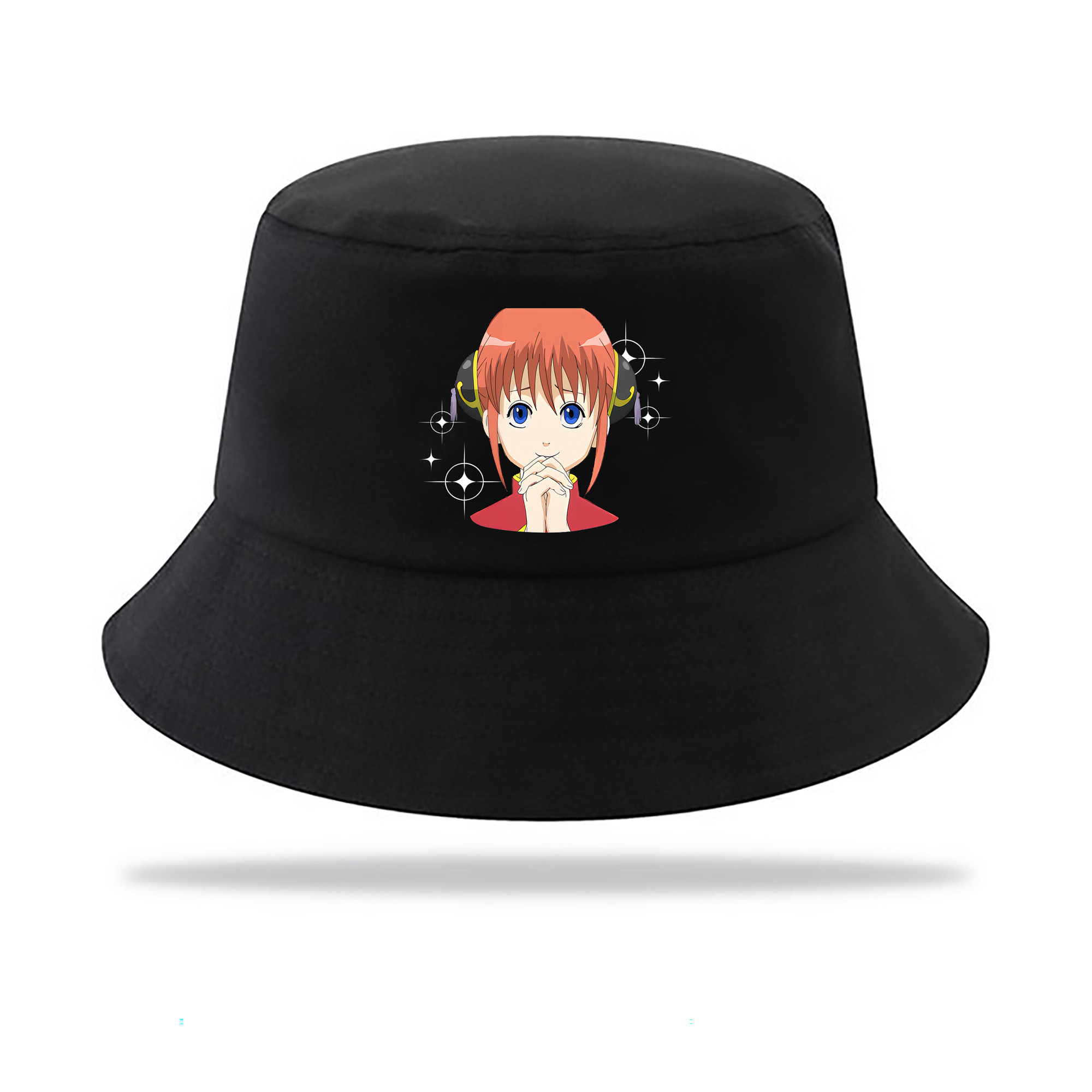 （画像用） ぎんたま 坂田銀時（さかたぎんとき） 神楽 志村新八（しむら しんぱち） GINTAMA Sakata Gintoki Kagura Shimura Shinpachi アウトドア日除けバケットハット