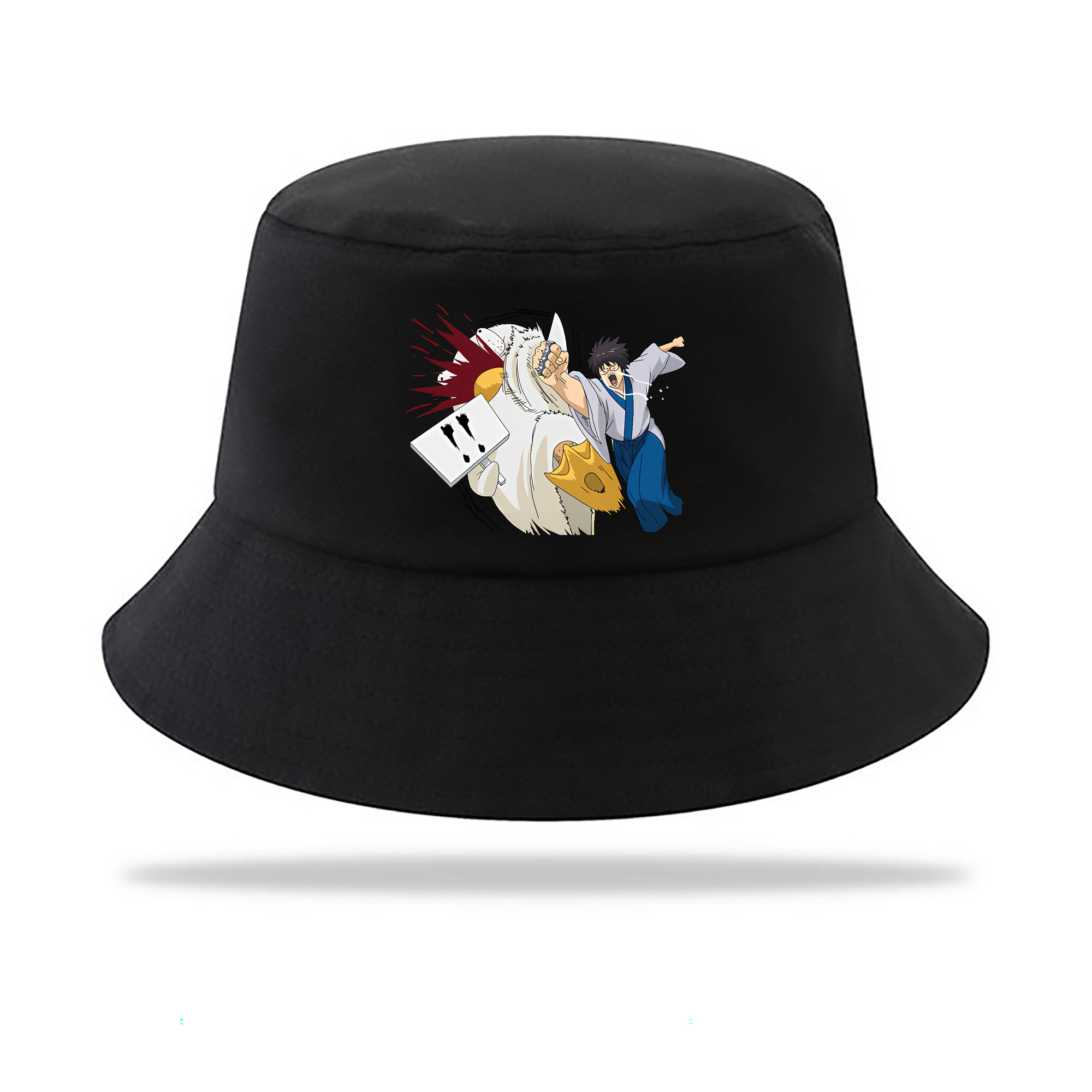 （画像用） ぎんたま 坂田銀時（さかたぎんとき） 神楽 志村新八（しむら しんぱち） GINTAMA Sakata Gintoki Kagura Shimura Shinpachi アウトドア日除けバケットハット