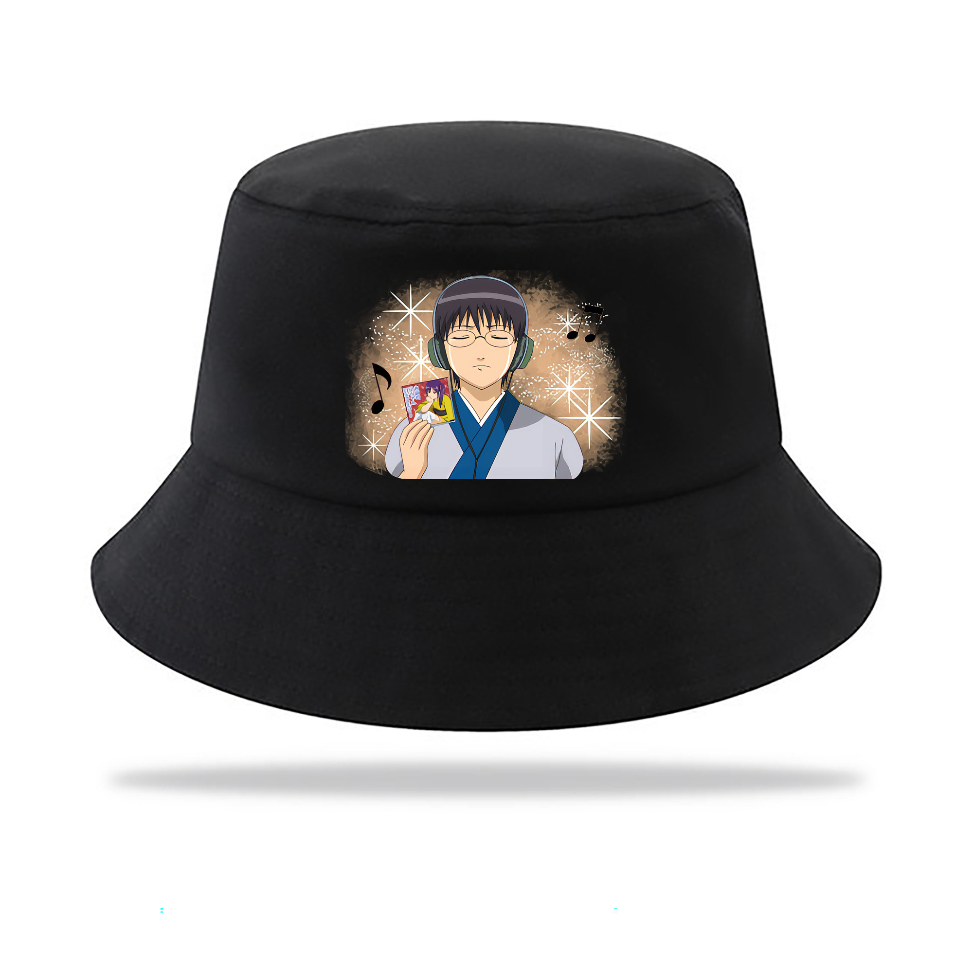 （画像用） ぎんたま 坂田銀時（さかたぎんとき） 神楽 志村新八（しむら しんぱち） GINTAMA Sakata Gintoki Kagura Shimura Shinpachi アウトドア日除けバケットハット