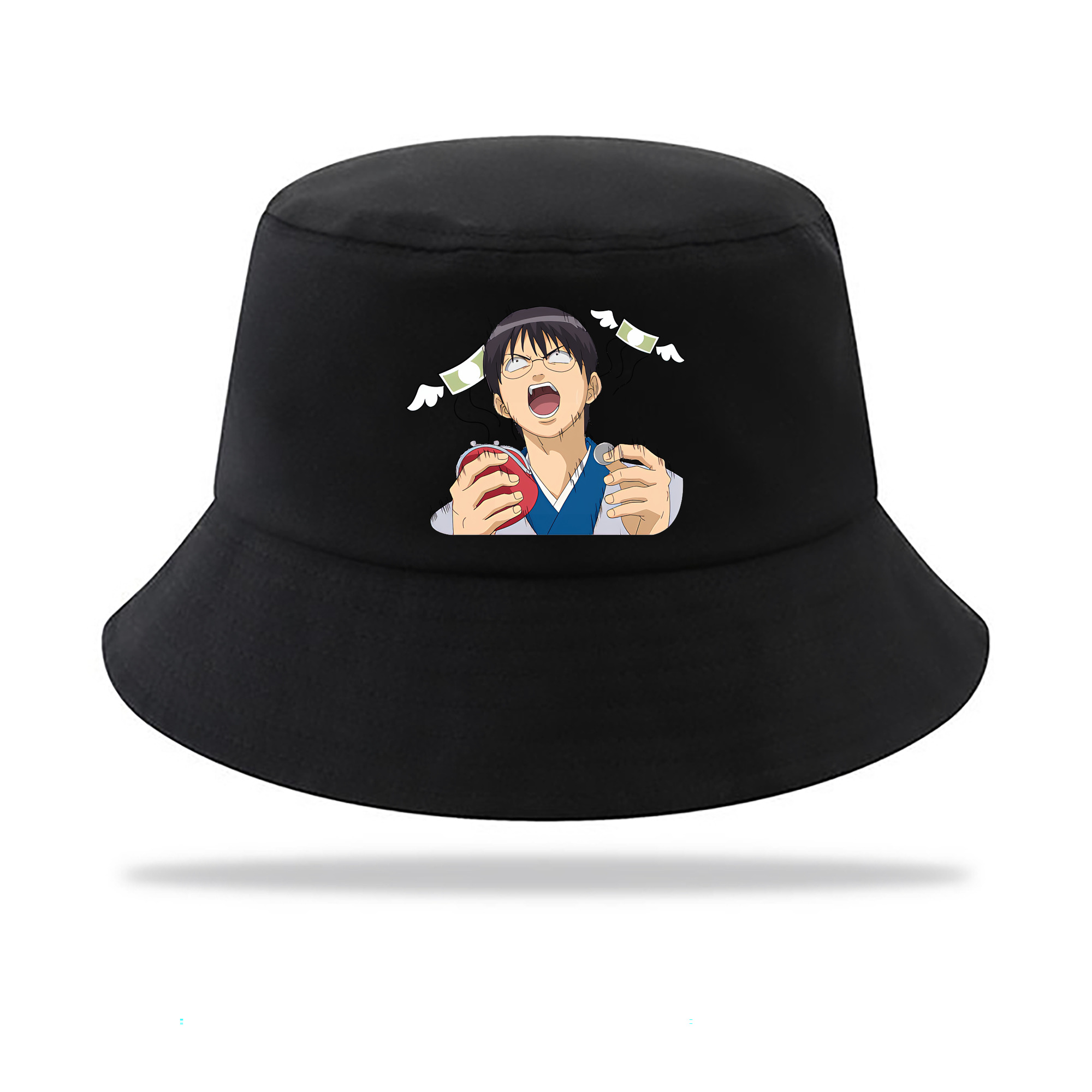 （画像用） ぎんたま 坂田銀時（さかたぎんとき） 神楽 志村新八（しむら しんぱち） GINTAMA Sakata Gintoki Kagura Shimura Shinpachi アウトドア日除けバケットハット