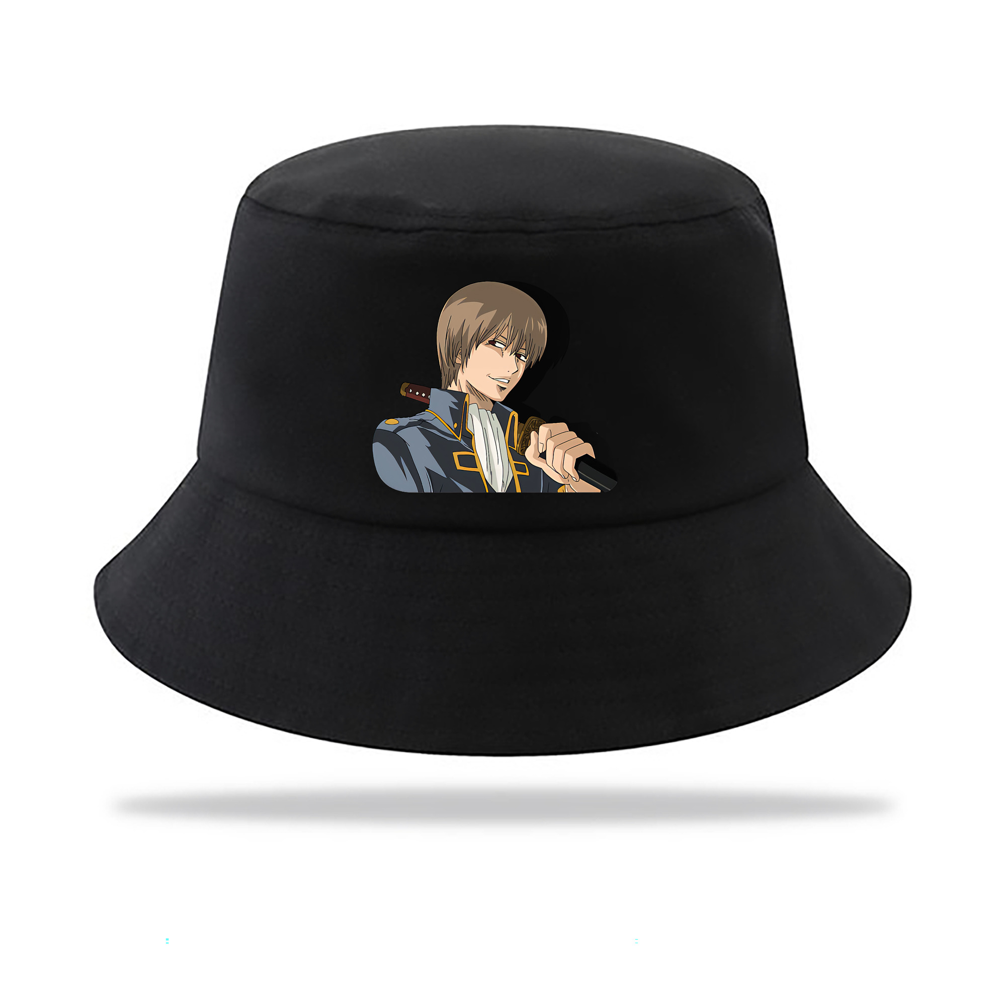 （画像用） ぎんたま 坂田銀時（さかたぎんとき） 神楽 志村新八（しむら しんぱち） GINTAMA Sakata Gintoki Kagura Shimura Shinpachi アウトドア日除けバケットハット
