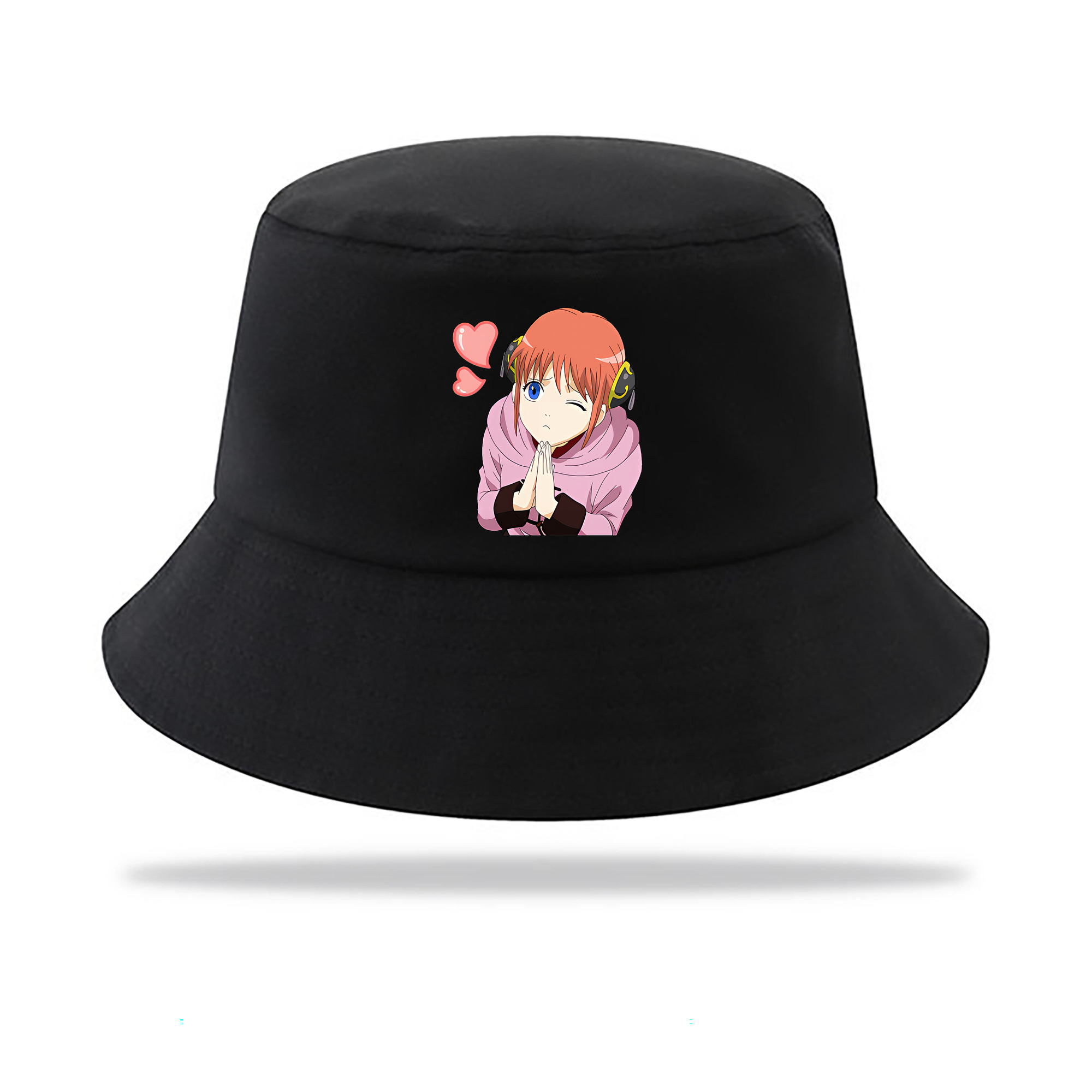 （画像用） ぎんたま 坂田銀時（さかたぎんとき） 神楽 志村新八（しむら しんぱち） GINTAMA Sakata Gintoki Kagura Shimura Shinpachi アウトドア日除けバケットハット