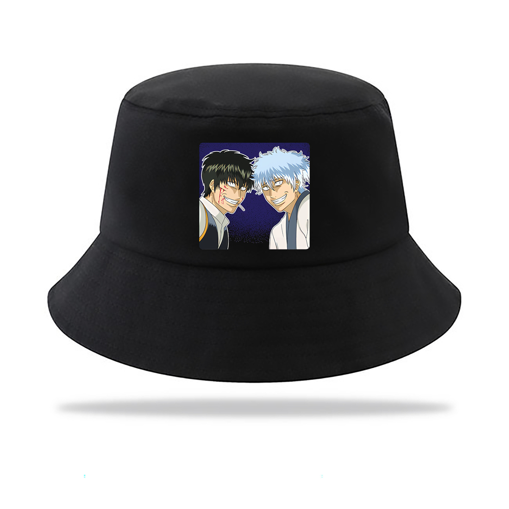 （画像用） ぎんたま 坂田銀時（さかたぎんとき） 神楽 志村新八（しむら しんぱち） GINTAMA Sakata Gintoki Kagura Shimura Shinpachi アウトドア日除けバケットハット