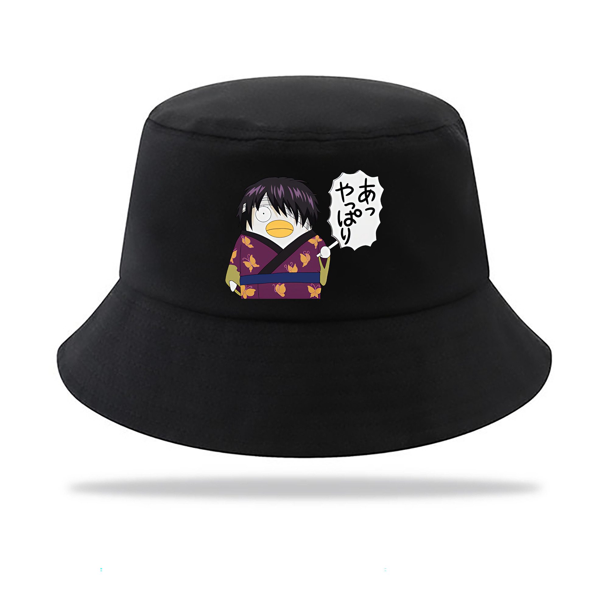 （画像用） ぎんたま 坂田銀時（さかたぎんとき） 神楽 志村新八（しむら しんぱち） GINTAMA Sakata Gintoki Kagura Shimura Shinpachi アウトドア日除けバケットハット