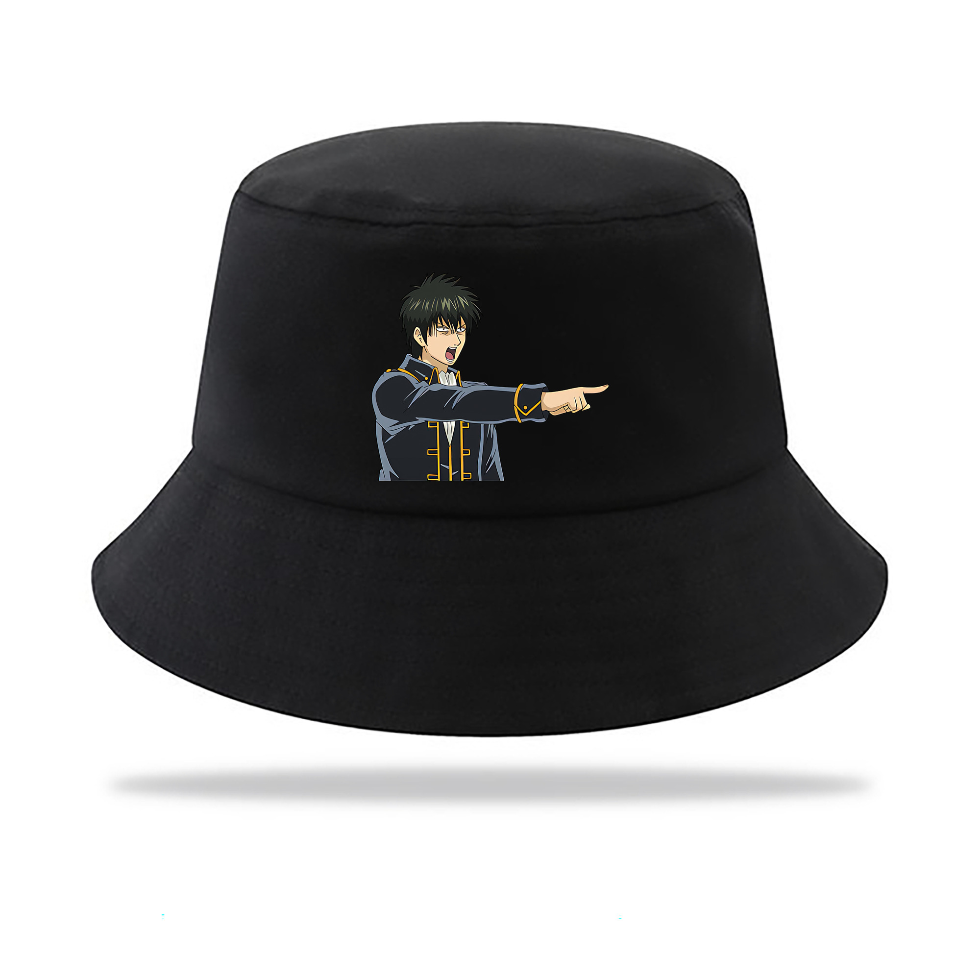 （画像用） ぎんたま 坂田銀時（さかたぎんとき） 神楽 志村新八（しむら しんぱち） GINTAMA Sakata Gintoki Kagura Shimura Shinpachi アウトドア日除けバケットハット