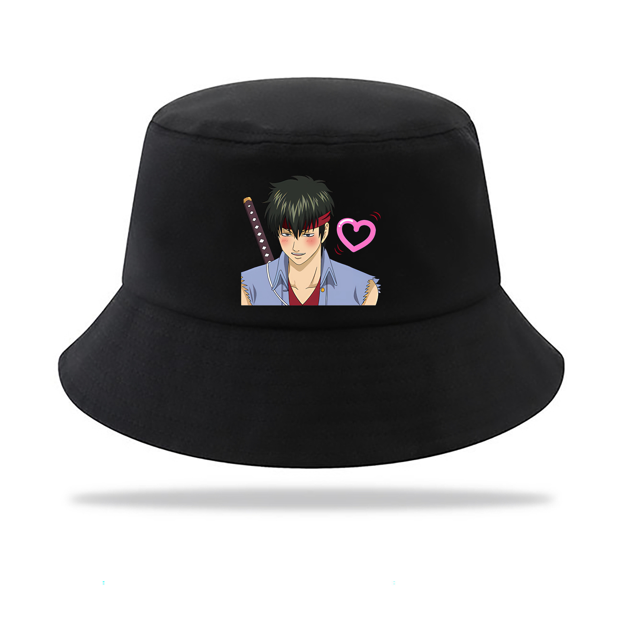 （画像用） ぎんたま 坂田銀時（さかたぎんとき） 神楽 志村新八（しむら しんぱち） GINTAMA Sakata Gintoki Kagura Shimura Shinpachi アウトドア日除けバケットハット