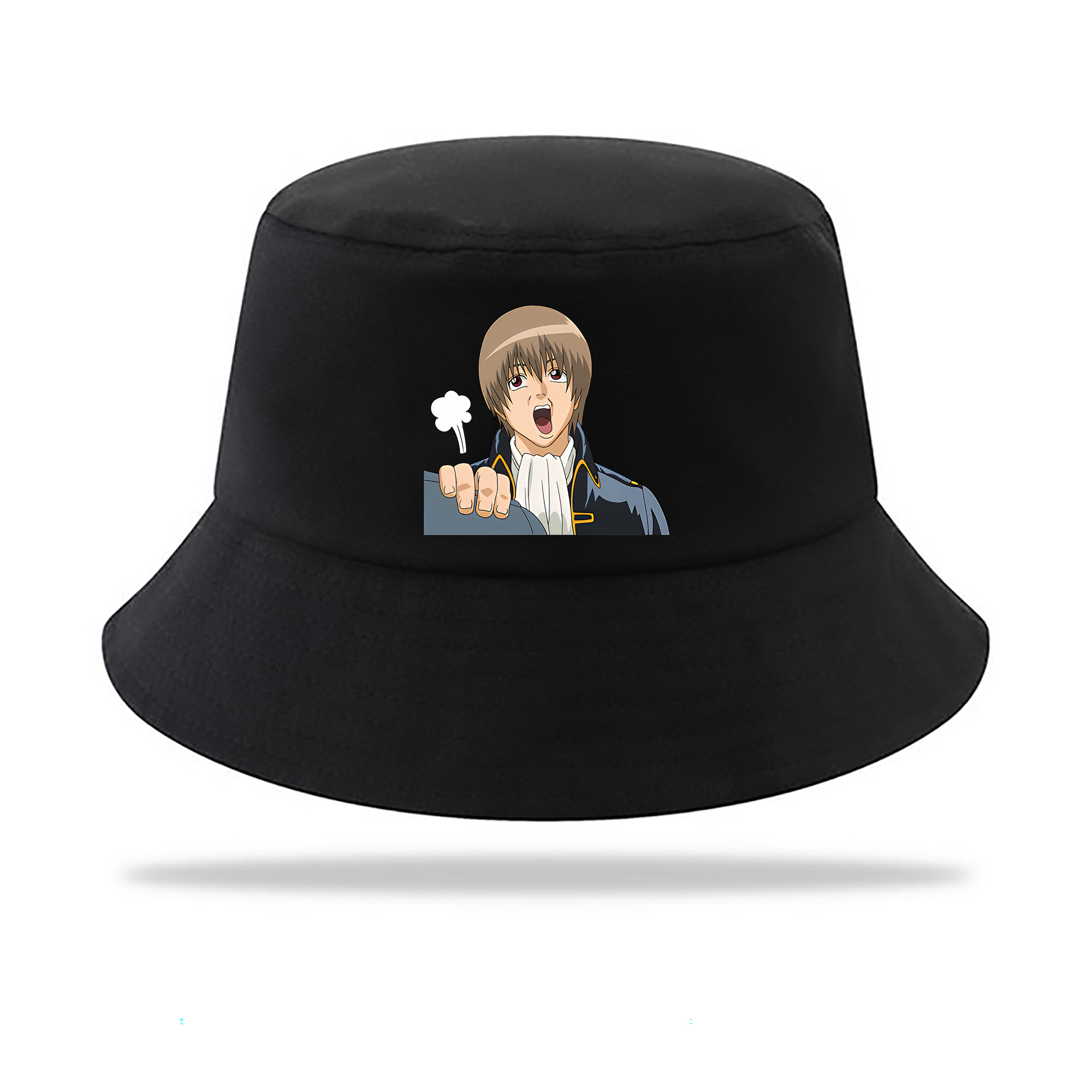 （画像用） ぎんたま 坂田銀時（さかたぎんとき） 神楽 志村新八（しむら しんぱち） GINTAMA Sakata Gintoki Kagura Shimura Shinpachi アウトドア日除けバケットハット