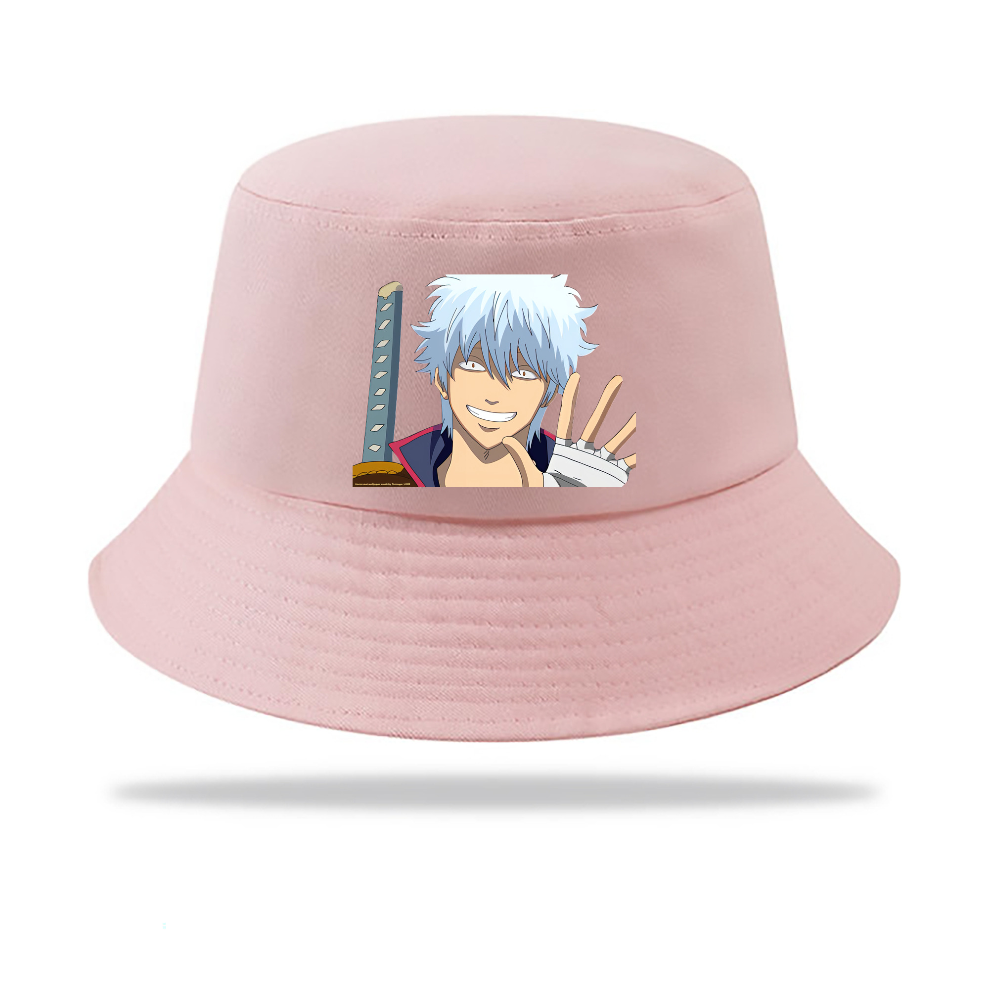 （画像用） ぎんたま 坂田銀時（さかたぎんとき） 神楽 志村新八（しむら しんぱち） GINTAMA Sakata Gintoki Kagura Shimura Shinpachi アウトドア日除けバケットハット
