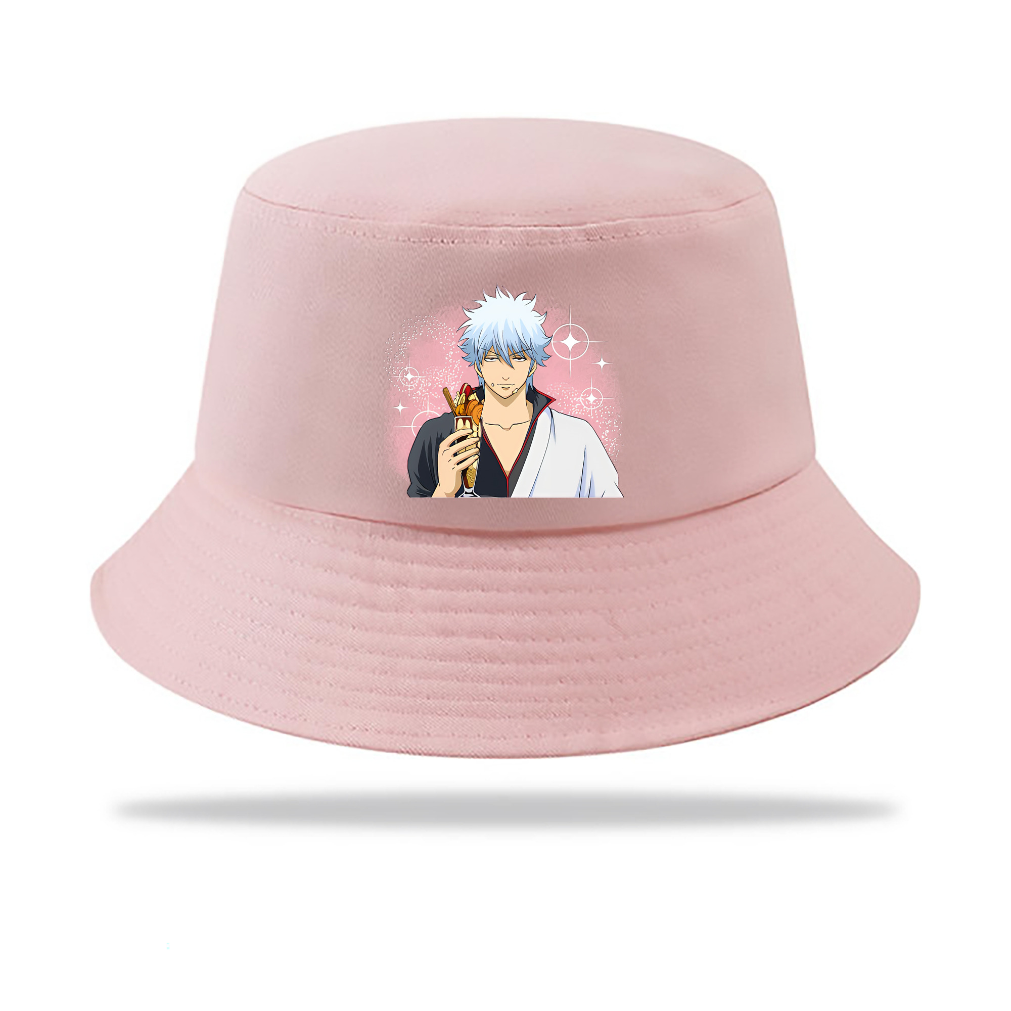 （画像用） ぎんたま 坂田銀時（さかたぎんとき） 神楽 志村新八（しむら しんぱち） GINTAMA Sakata Gintoki Kagura Shimura Shinpachi アウトドア日除けバケットハット