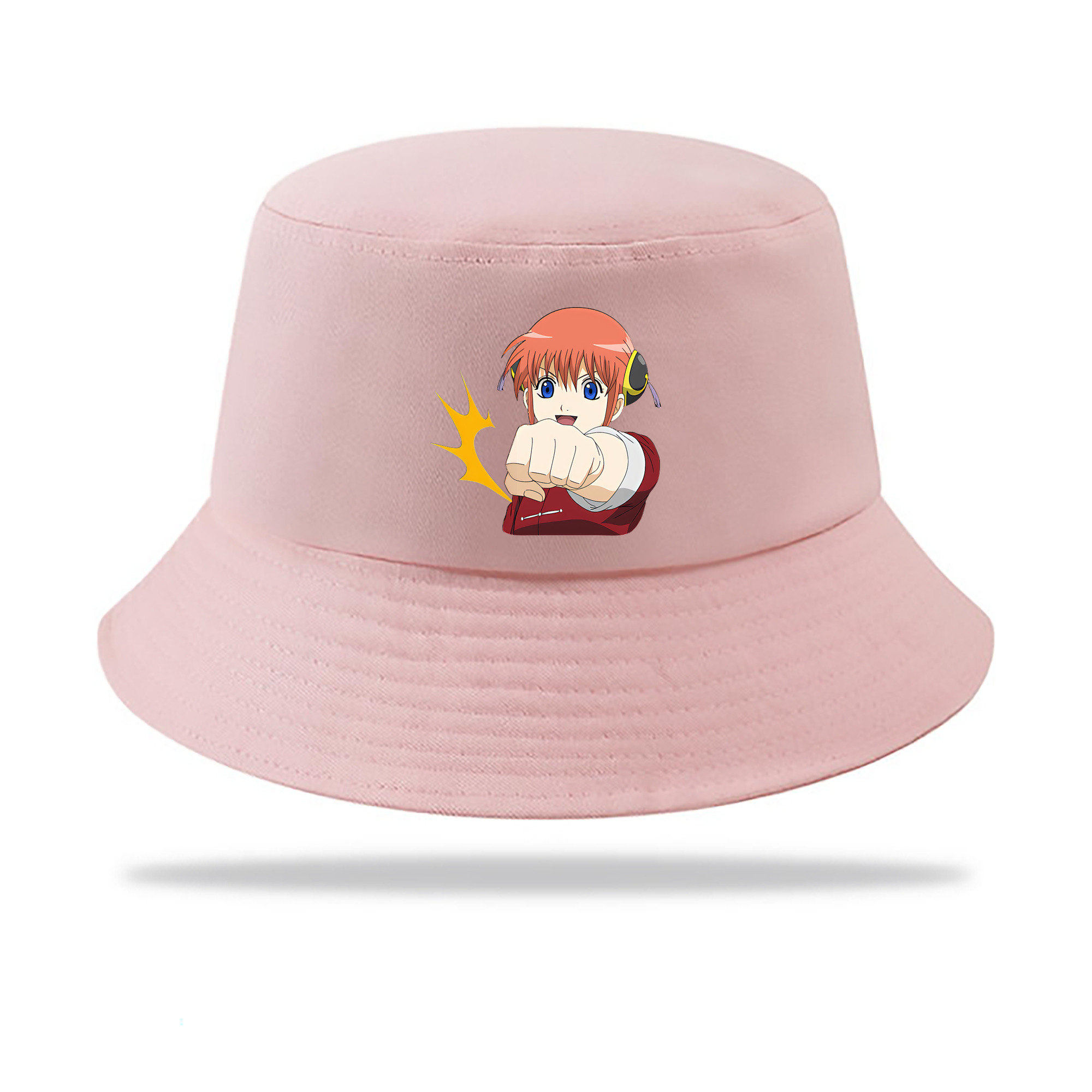 （画像用） ぎんたま 坂田銀時（さかたぎんとき） 神楽 志村新八（しむら しんぱち） GINTAMA Sakata Gintoki Kagura Shimura Shinpachi アウトドア日除けバケットハット