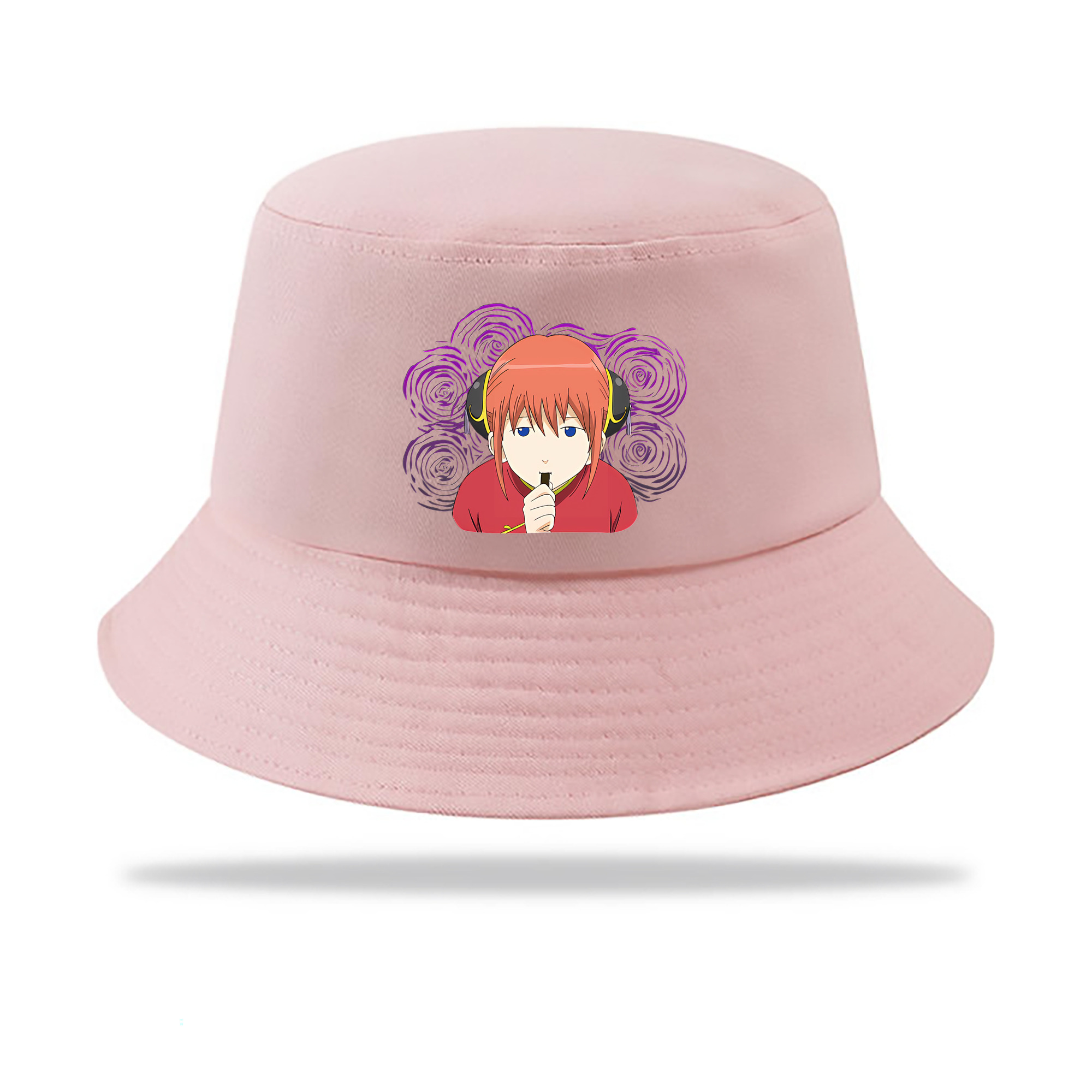 （画像用） ぎんたま 坂田銀時（さかたぎんとき） 神楽 志村新八（しむら しんぱち） GINTAMA Sakata Gintoki Kagura Shimura Shinpachi アウトドア日除けバケットハット