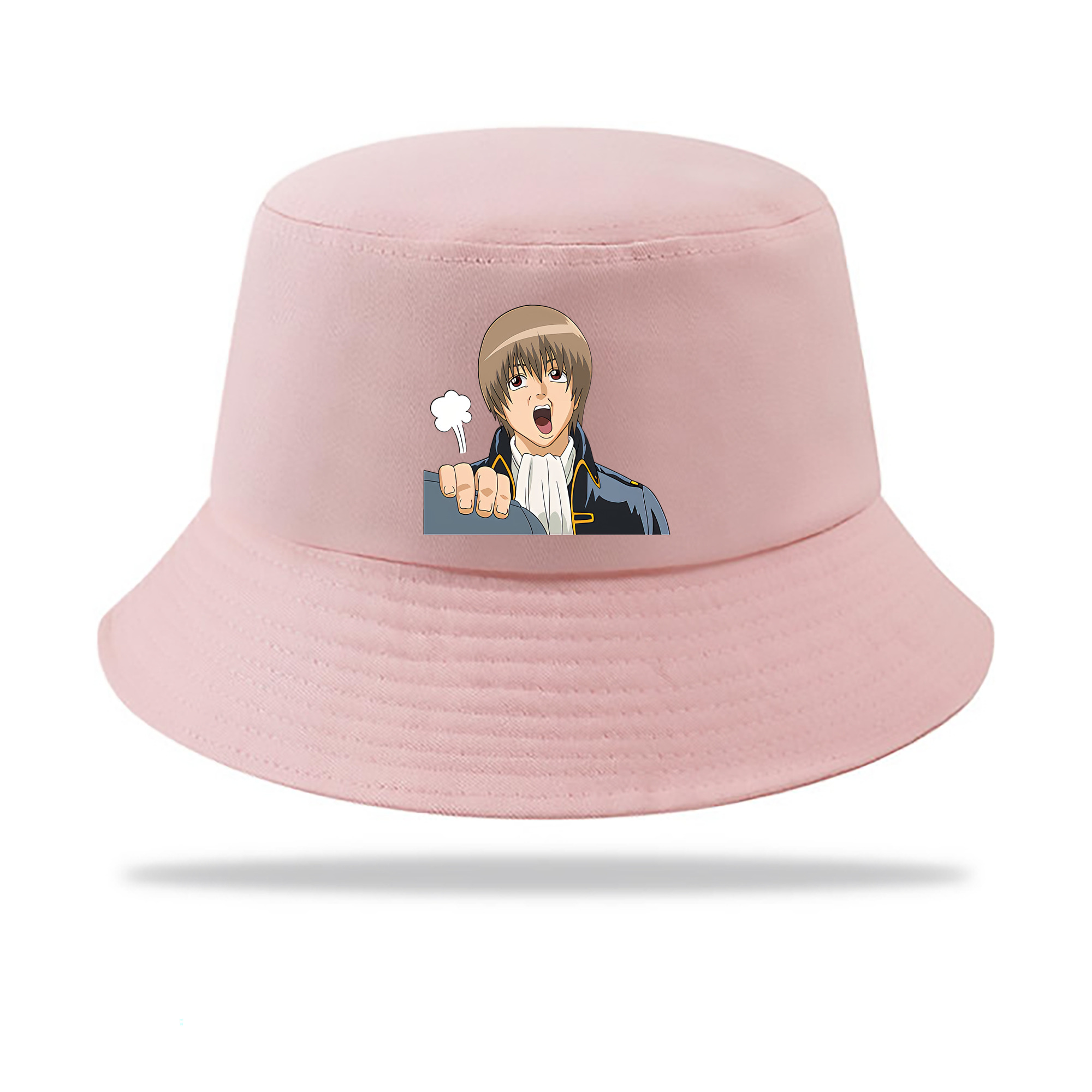 （画像用） ぎんたま 坂田銀時（さかたぎんとき） 神楽 志村新八（しむら しんぱち） GINTAMA Sakata Gintoki Kagura Shimura Shinpachi アウトドア日除けバケットハット