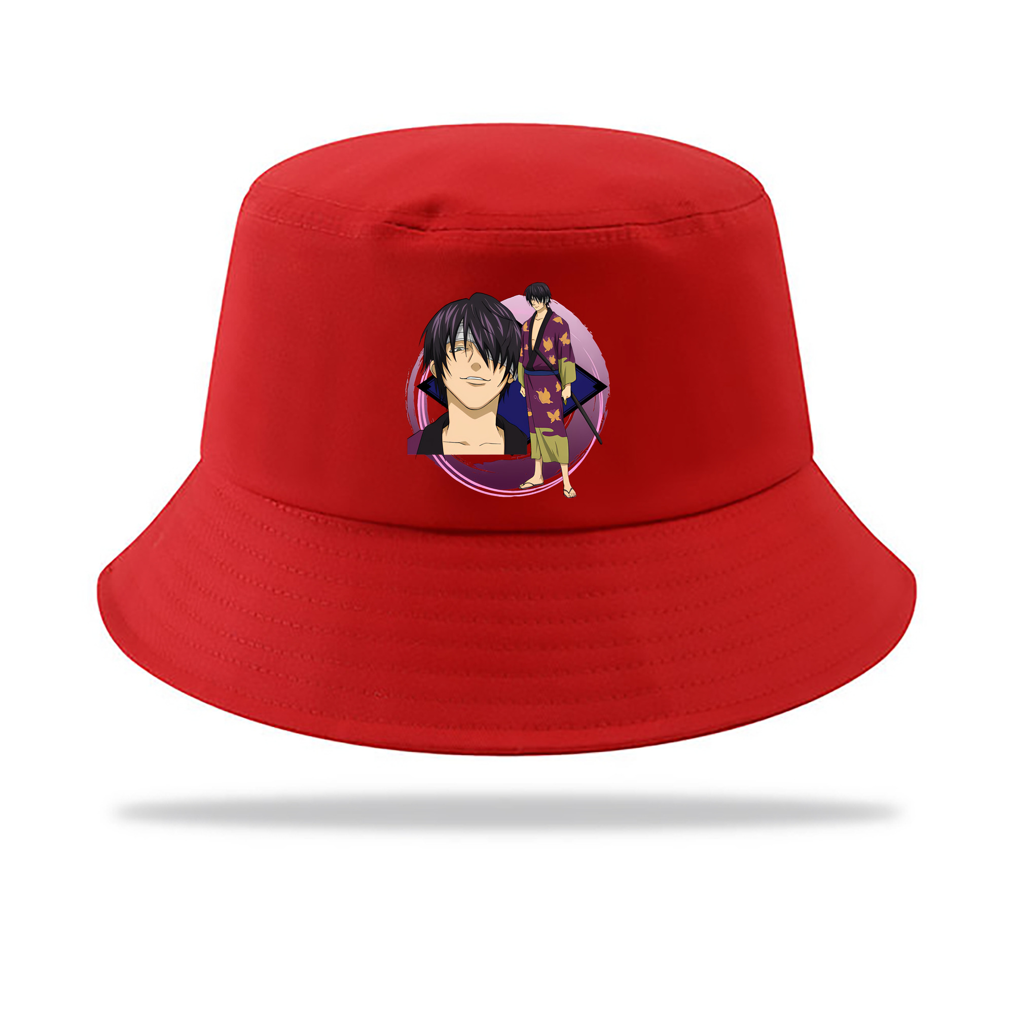 （画像用） ぎんたま 坂田銀時（さかたぎんとき） 神楽 志村新八（しむら しんぱち） GINTAMA Sakata Gintoki Kagura Shimura Shinpachi アウトドア日除けバケットハット