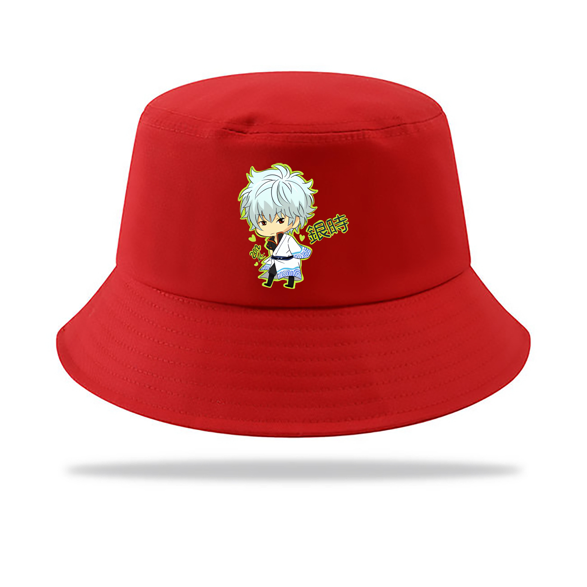 （画像用） ぎんたま 坂田銀時（さかたぎんとき） 神楽 志村新八（しむら しんぱち） GINTAMA Sakata Gintoki Kagura Shimura Shinpachi アウトドア日除けバケットハット
