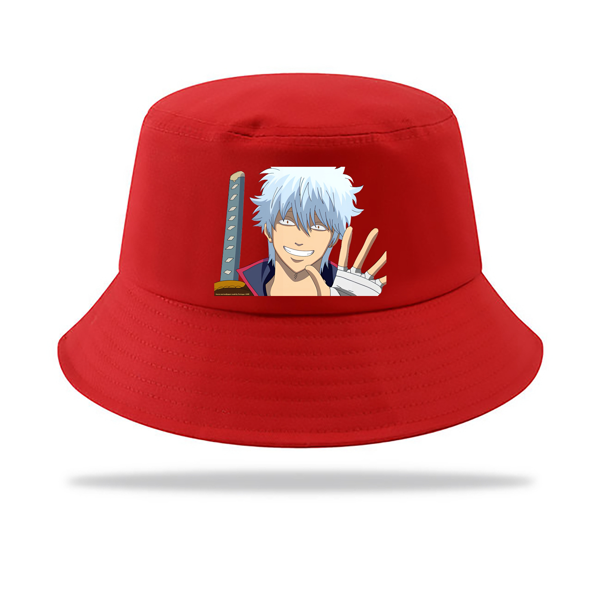 （画像用） ぎんたま 坂田銀時（さかたぎんとき） 神楽 志村新八（しむら しんぱち） GINTAMA Sakata Gintoki Kagura Shimura Shinpachi アウトドア日除けバケットハット