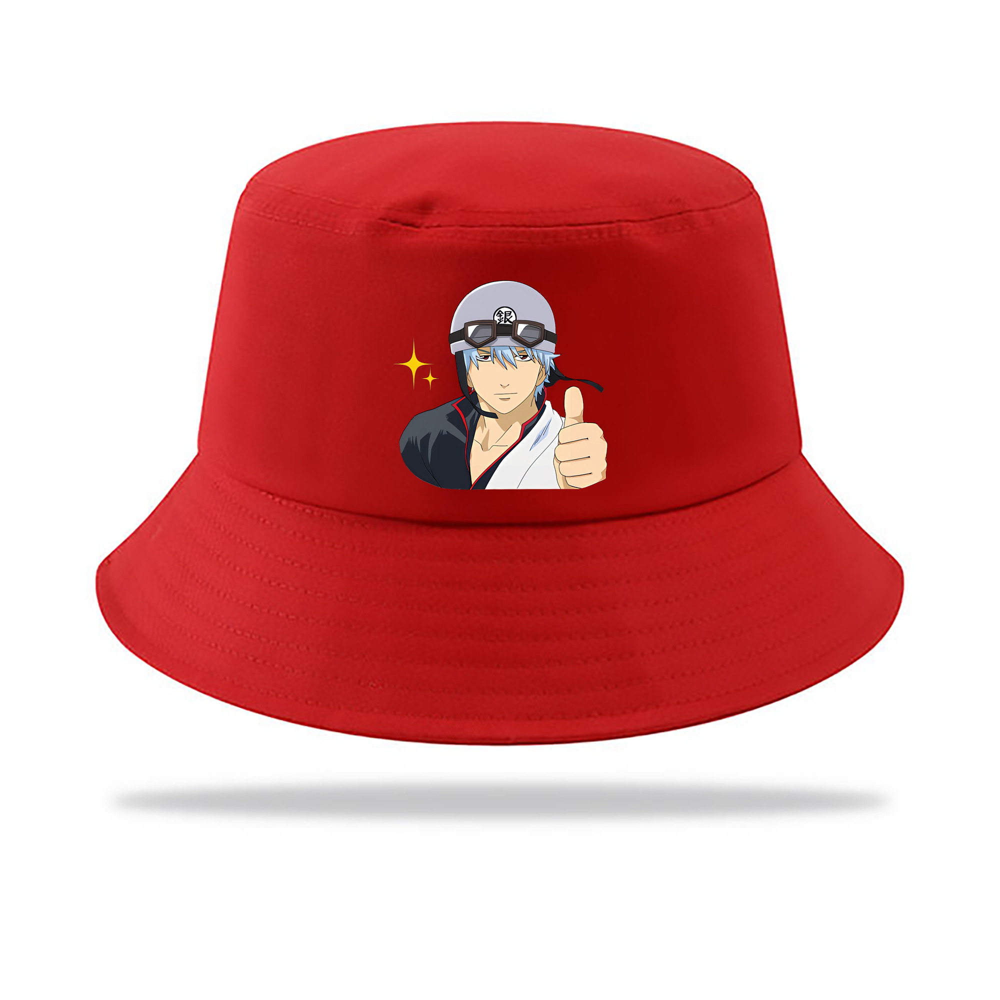（画像用） ぎんたま 坂田銀時（さかたぎんとき） 神楽 志村新八（しむら しんぱち） GINTAMA Sakata Gintoki Kagura Shimura Shinpachi アウトドア日除けバケットハット
