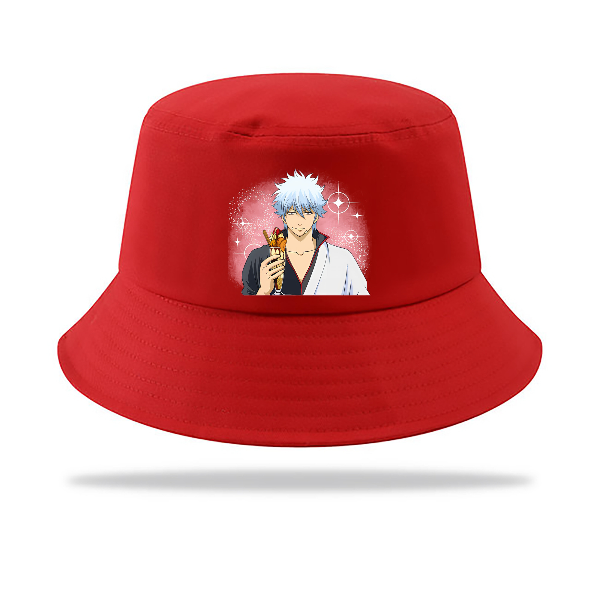（画像用） ぎんたま 坂田銀時（さかたぎんとき） 神楽 志村新八（しむら しんぱち） GINTAMA Sakata Gintoki Kagura Shimura Shinpachi アウトドア日除けバケットハット