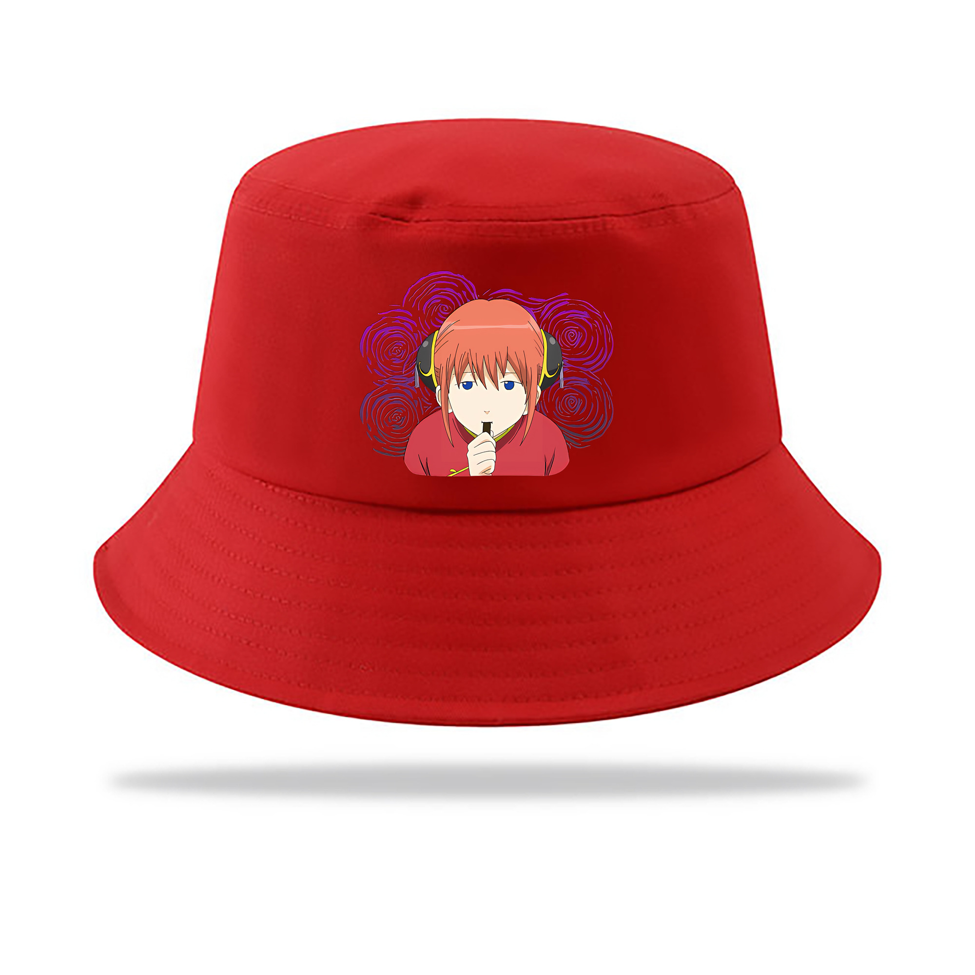 （画像用） ぎんたま 坂田銀時（さかたぎんとき） 神楽 志村新八（しむら しんぱち） GINTAMA Sakata Gintoki Kagura Shimura Shinpachi アウトドア日除けバケットハット