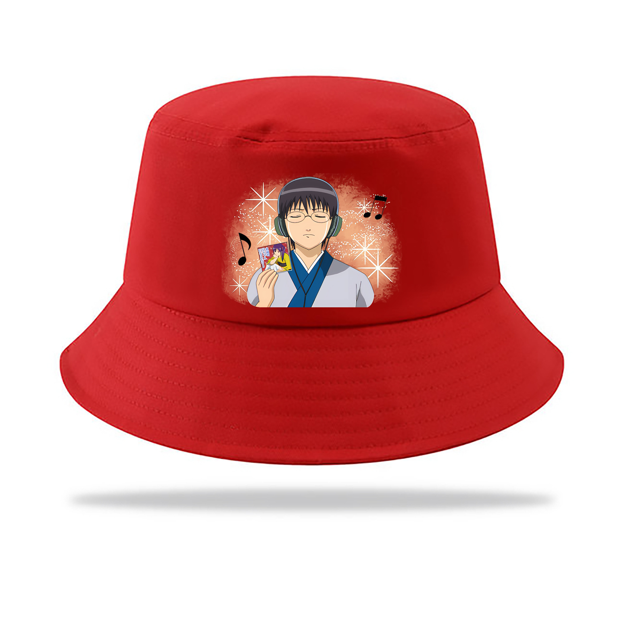（画像用） ぎんたま 坂田銀時（さかたぎんとき） 神楽 志村新八（しむら しんぱち） GINTAMA Sakata Gintoki Kagura Shimura Shinpachi アウトドア日除けバケットハット