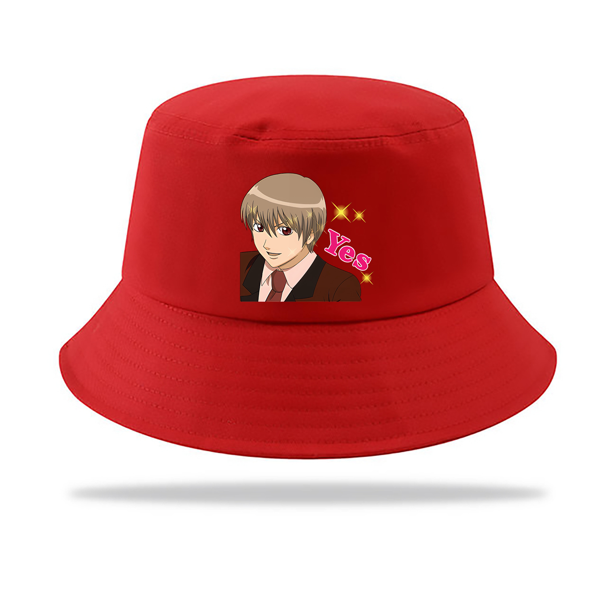（画像用） ぎんたま 坂田銀時（さかたぎんとき） 神楽 志村新八（しむら しんぱち） GINTAMA Sakata Gintoki Kagura Shimura Shinpachi アウトドア日除けバケットハット