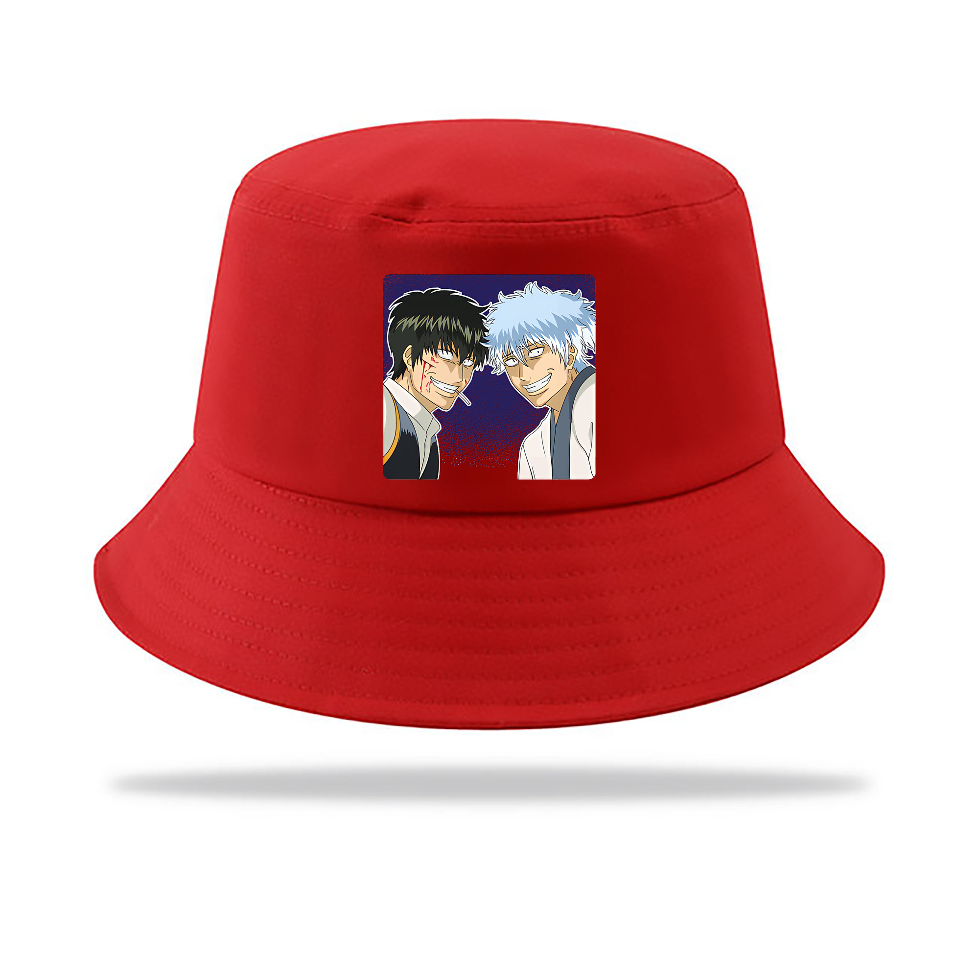 （画像用） ぎんたま 坂田銀時（さかたぎんとき） 神楽 志村新八（しむら しんぱち） GINTAMA Sakata Gintoki Kagura Shimura Shinpachi アウトドア日除けバケットハット