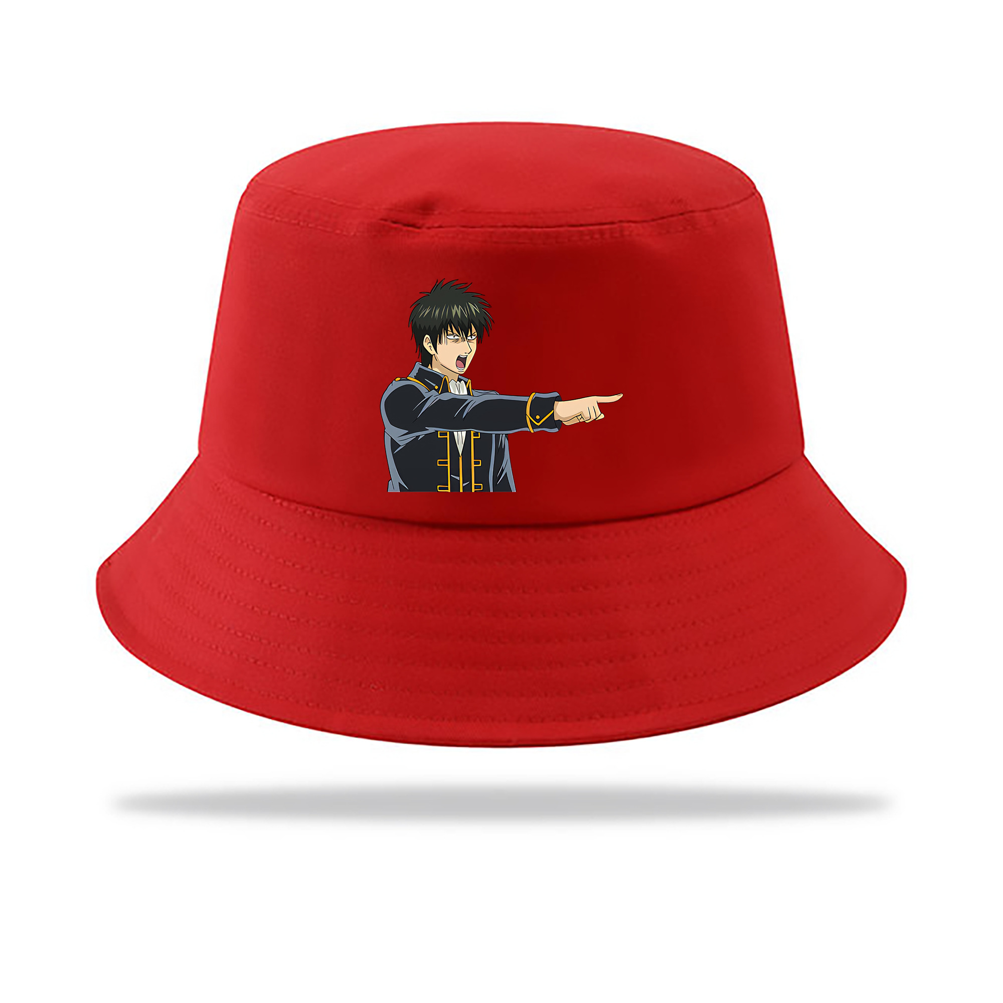 （画像用） ぎんたま 坂田銀時（さかたぎんとき） 神楽 志村新八（しむら しんぱち） GINTAMA Sakata Gintoki Kagura Shimura Shinpachi アウトドア日除けバケットハット