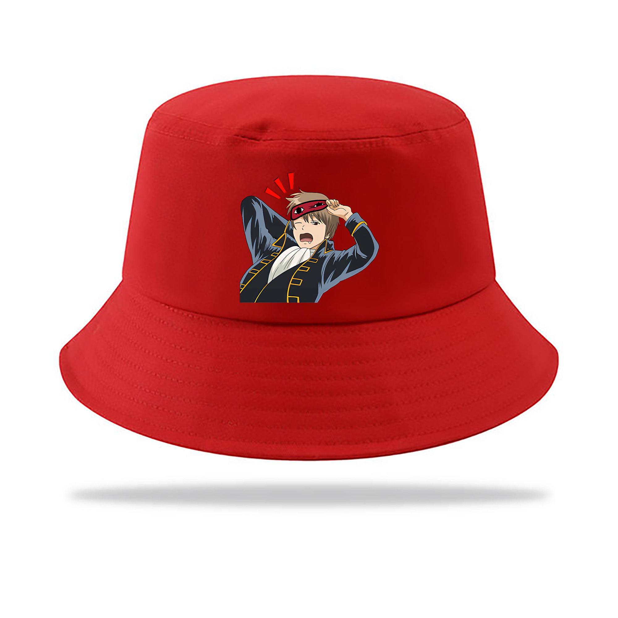 （画像用） ぎんたま 坂田銀時（さかたぎんとき） 神楽 志村新八（しむら しんぱち） GINTAMA Sakata Gintoki Kagura Shimura Shinpachi アウトドア日除けバケットハット
