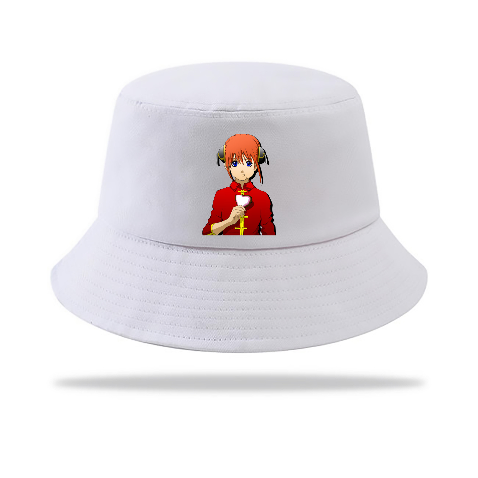 （画像用） ぎんたま 坂田銀時（さかたぎんとき） 神楽 志村新八（しむら しんぱち） GINTAMA Sakata Gintoki Kagura Shimura Shinpachi アウトドア日除けバケットハット