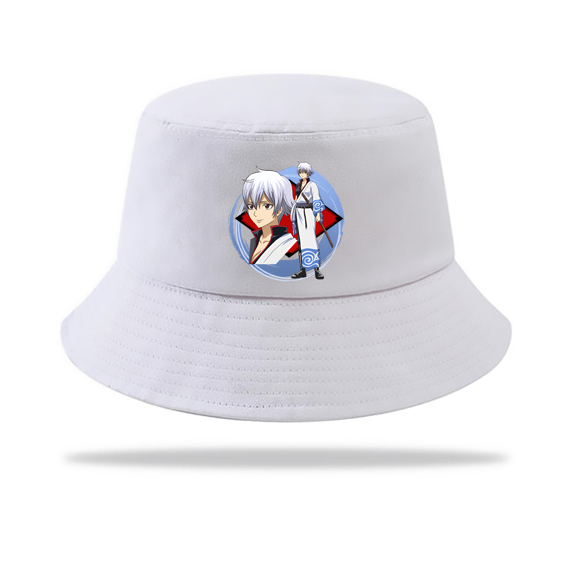 （画像用） ぎんたま 坂田銀時（さかたぎんとき） 神楽 志村新八（しむら しんぱち） GINTAMA Sakata Gintoki Kagura Shimura Shinpachi アウトドア日除けバケットハット