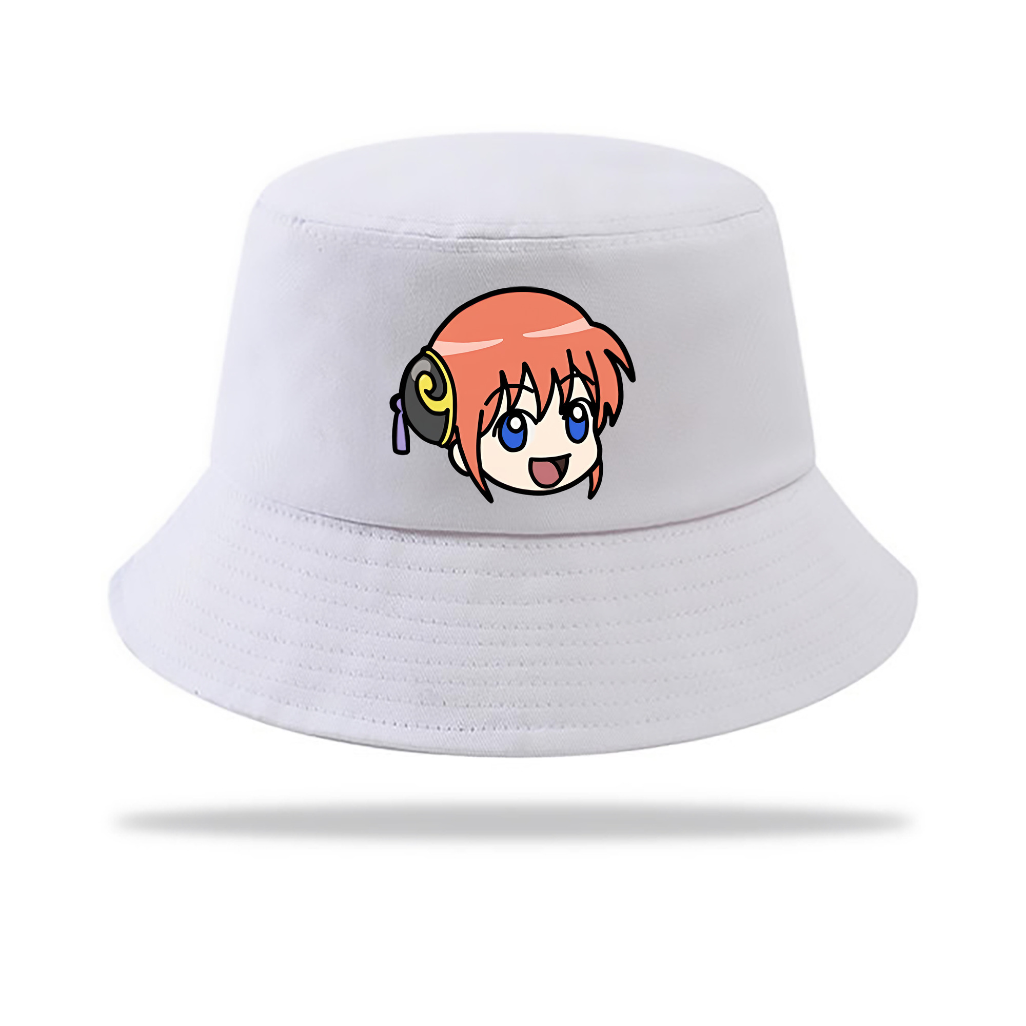 （画像用） ぎんたま 坂田銀時（さかたぎんとき） 神楽 志村新八（しむら しんぱち） GINTAMA Sakata Gintoki Kagura Shimura Shinpachi アウトドア日除けバケットハット