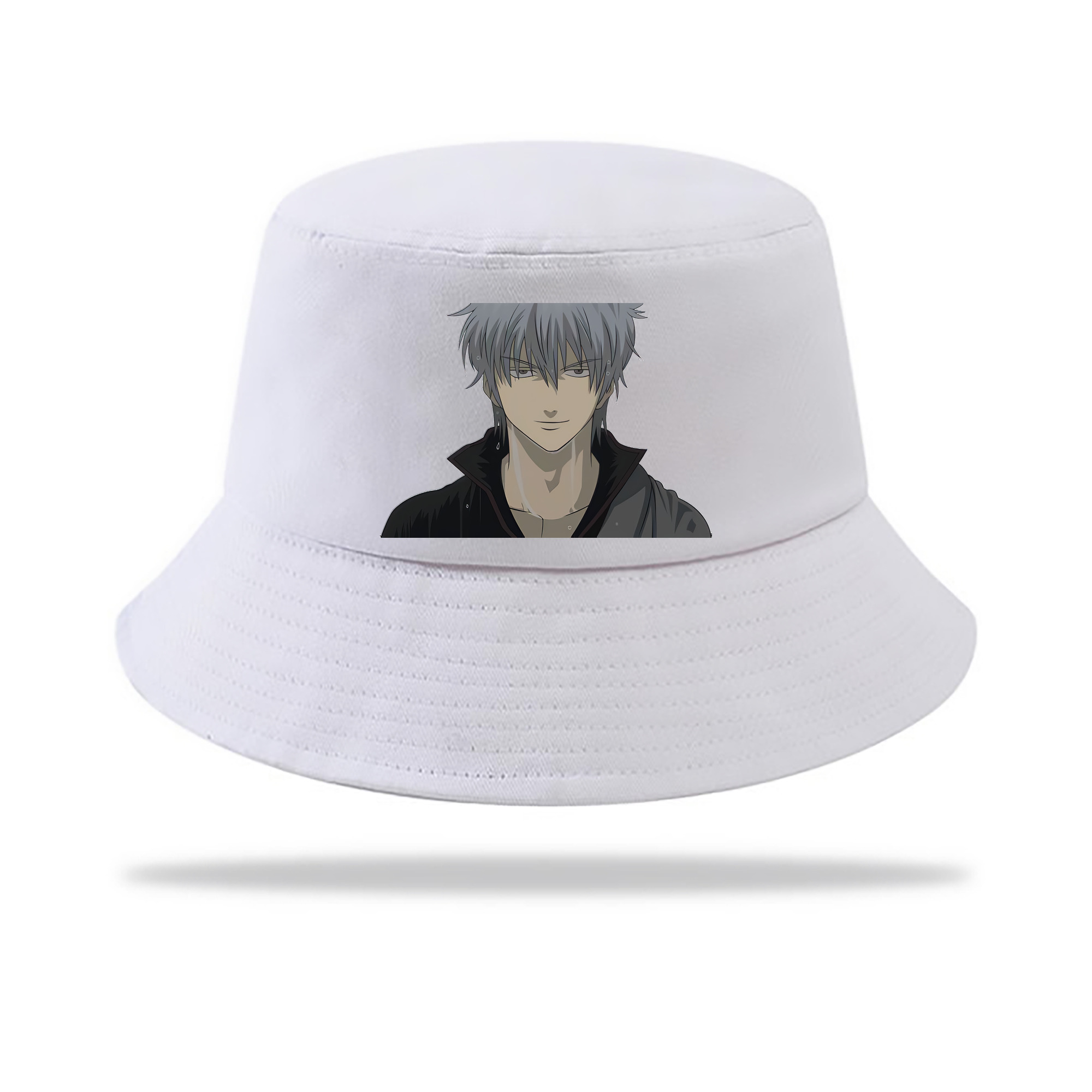 （画像用） ぎんたま 坂田銀時（さかたぎんとき） 神楽 志村新八（しむら しんぱち） GINTAMA Sakata Gintoki Kagura Shimura Shinpachi アウトドア日除けバケットハット