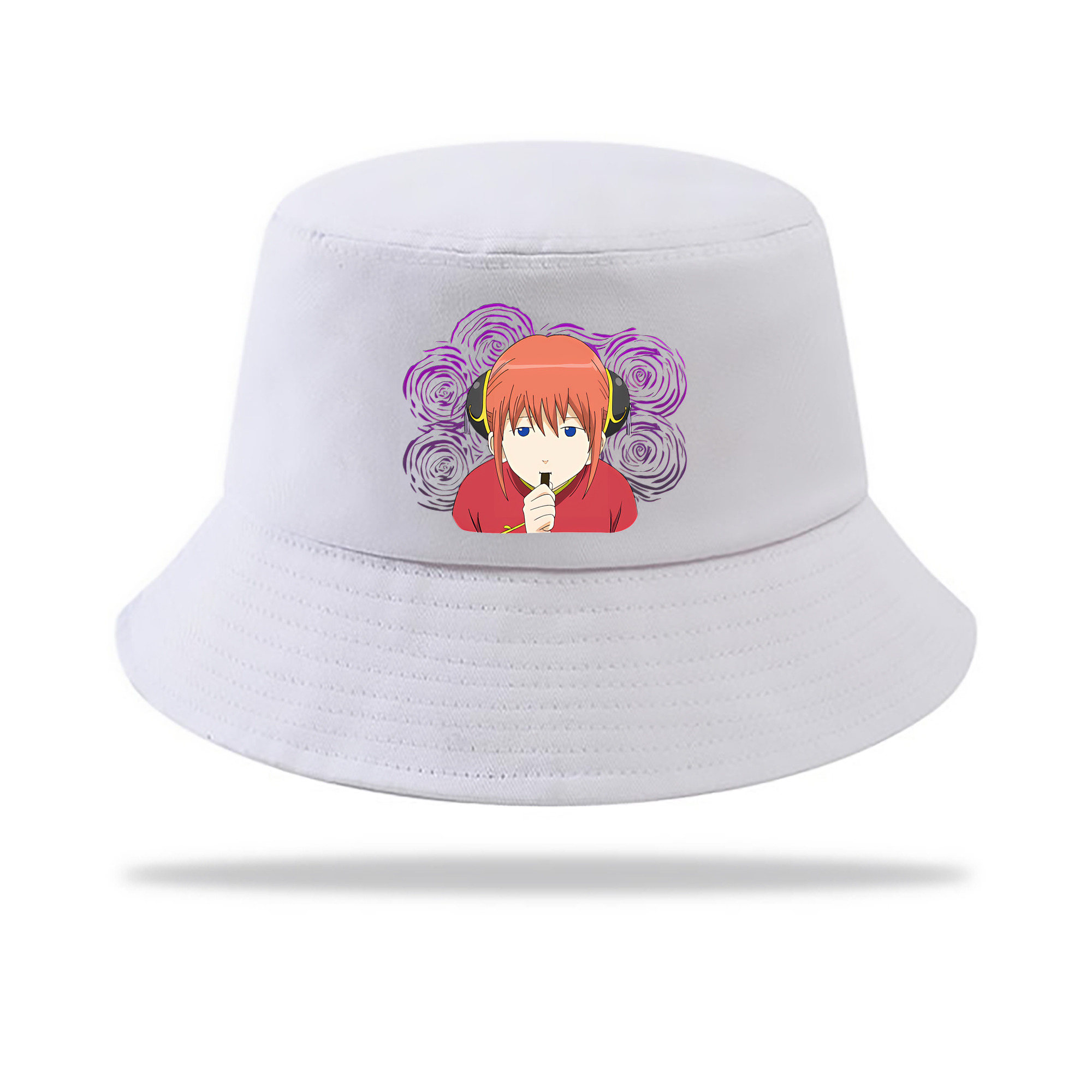 （画像用） ぎんたま 坂田銀時（さかたぎんとき） 神楽 志村新八（しむら しんぱち） GINTAMA Sakata Gintoki Kagura Shimura Shinpachi アウトドア日除けバケットハット
