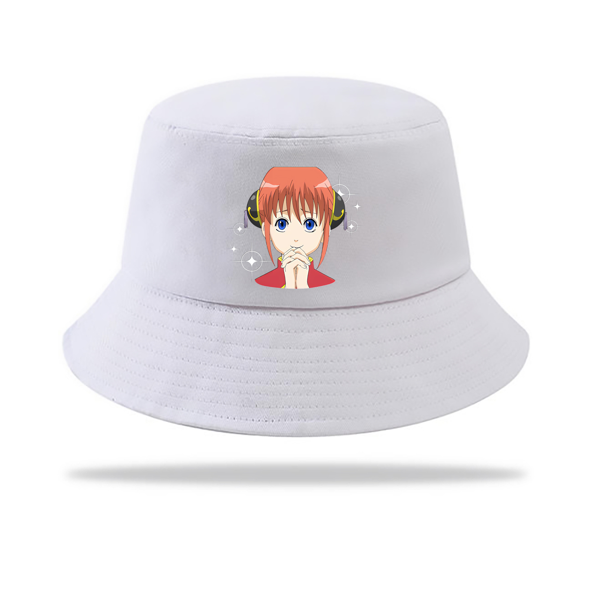 （画像用） ぎんたま 坂田銀時（さかたぎんとき） 神楽 志村新八（しむら しんぱち） GINTAMA Sakata Gintoki Kagura Shimura Shinpachi アウトドア日除けバケットハット