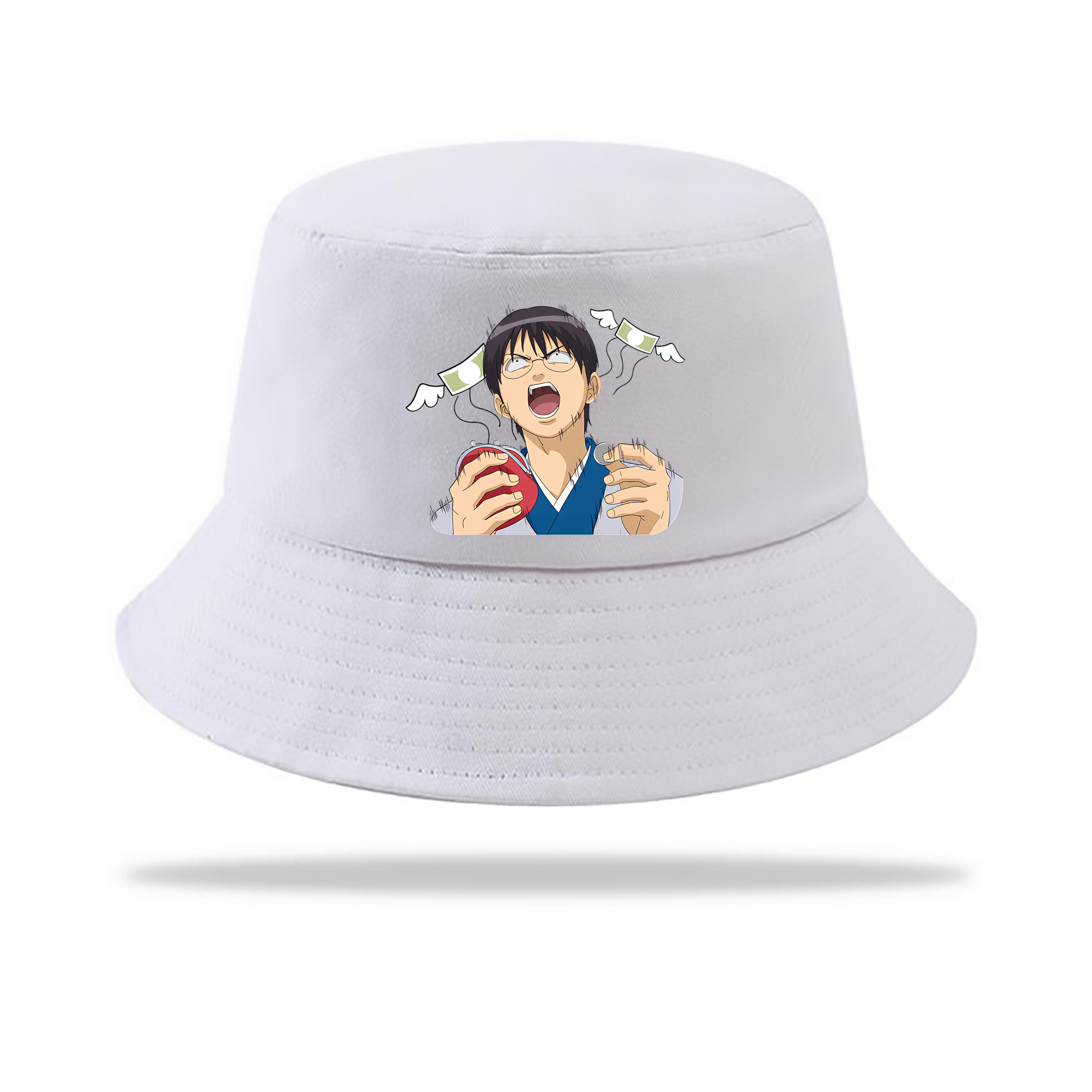 （画像用） ぎんたま 坂田銀時（さかたぎんとき） 神楽 志村新八（しむら しんぱち） GINTAMA Sakata Gintoki Kagura Shimura Shinpachi アウトドア日除けバケットハット