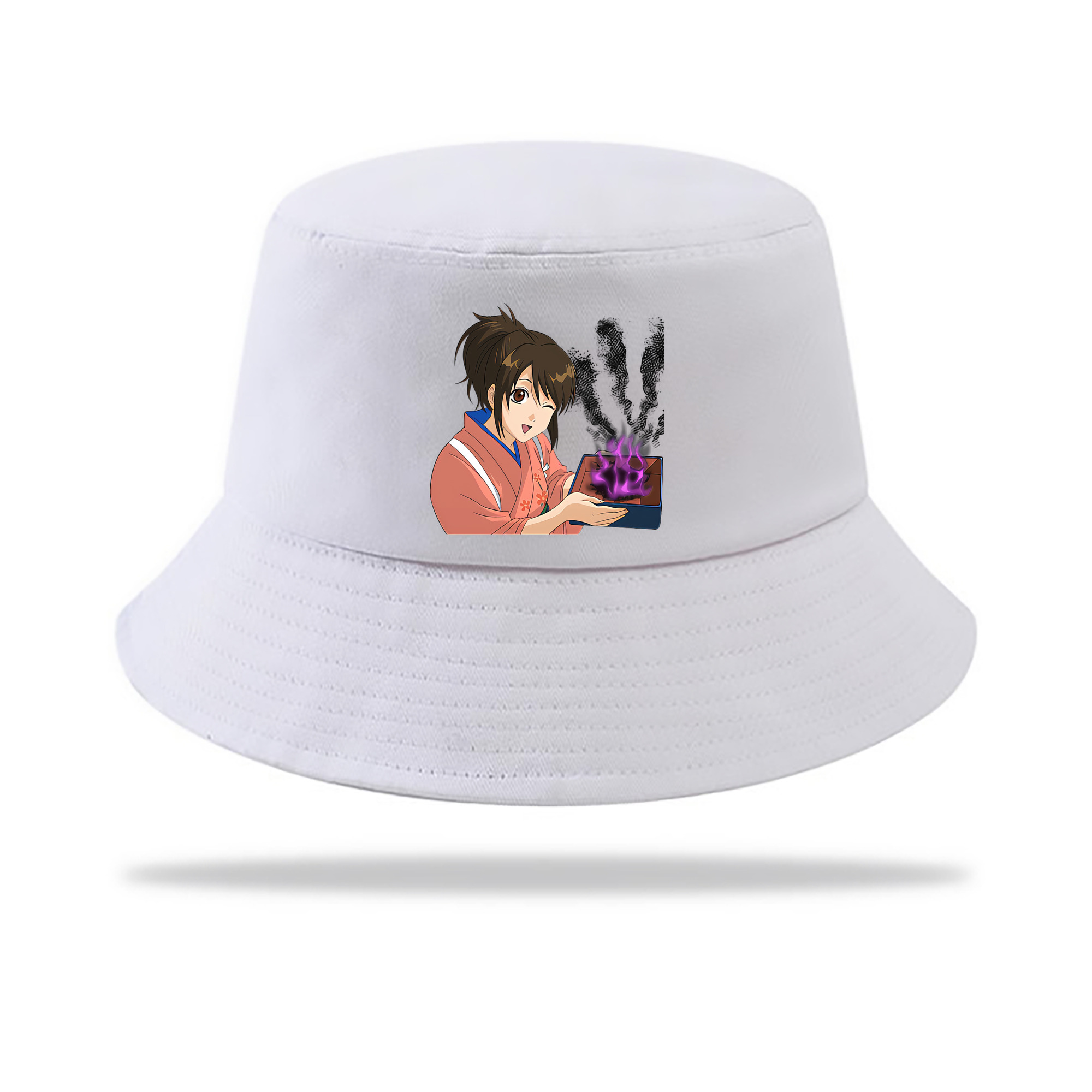（画像用） ぎんたま 坂田銀時（さかたぎんとき） 神楽 志村新八（しむら しんぱち） GINTAMA Sakata Gintoki Kagura Shimura Shinpachi アウトドア日除けバケットハット