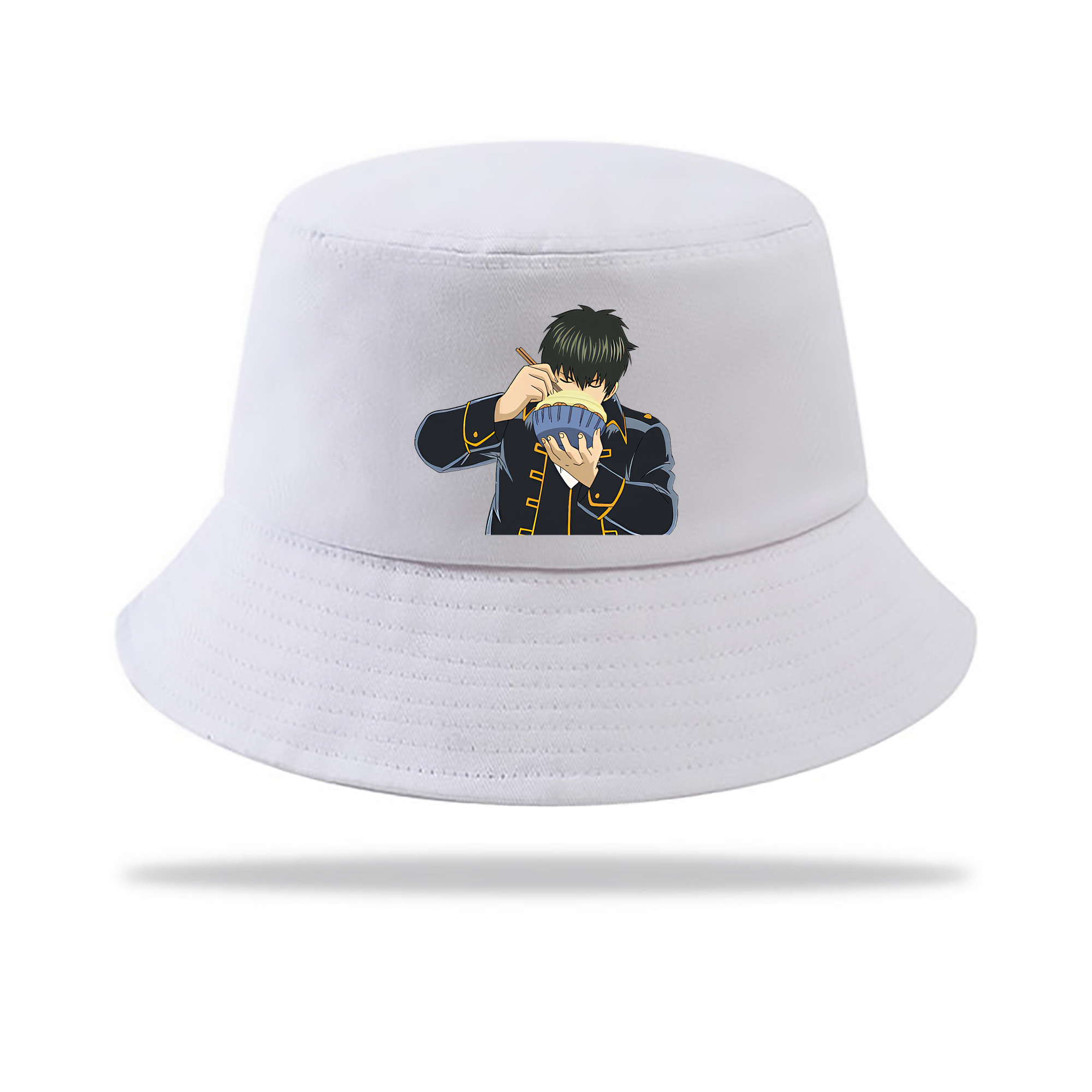 （画像用） ぎんたま 坂田銀時（さかたぎんとき） 神楽 志村新八（しむら しんぱち） GINTAMA Sakata Gintoki Kagura Shimura Shinpachi アウトドア日除けバケットハット