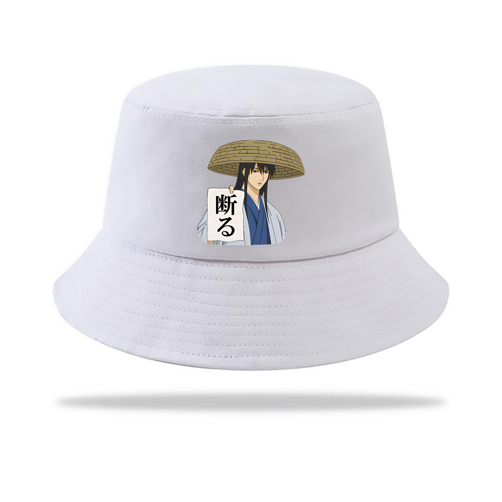 （画像用） ぎんたま 坂田銀時（さかたぎんとき） 神楽 志村新八（しむら しんぱち） GINTAMA Sakata Gintoki Kagura Shimura Shinpachi アウトドア日除けバケットハット