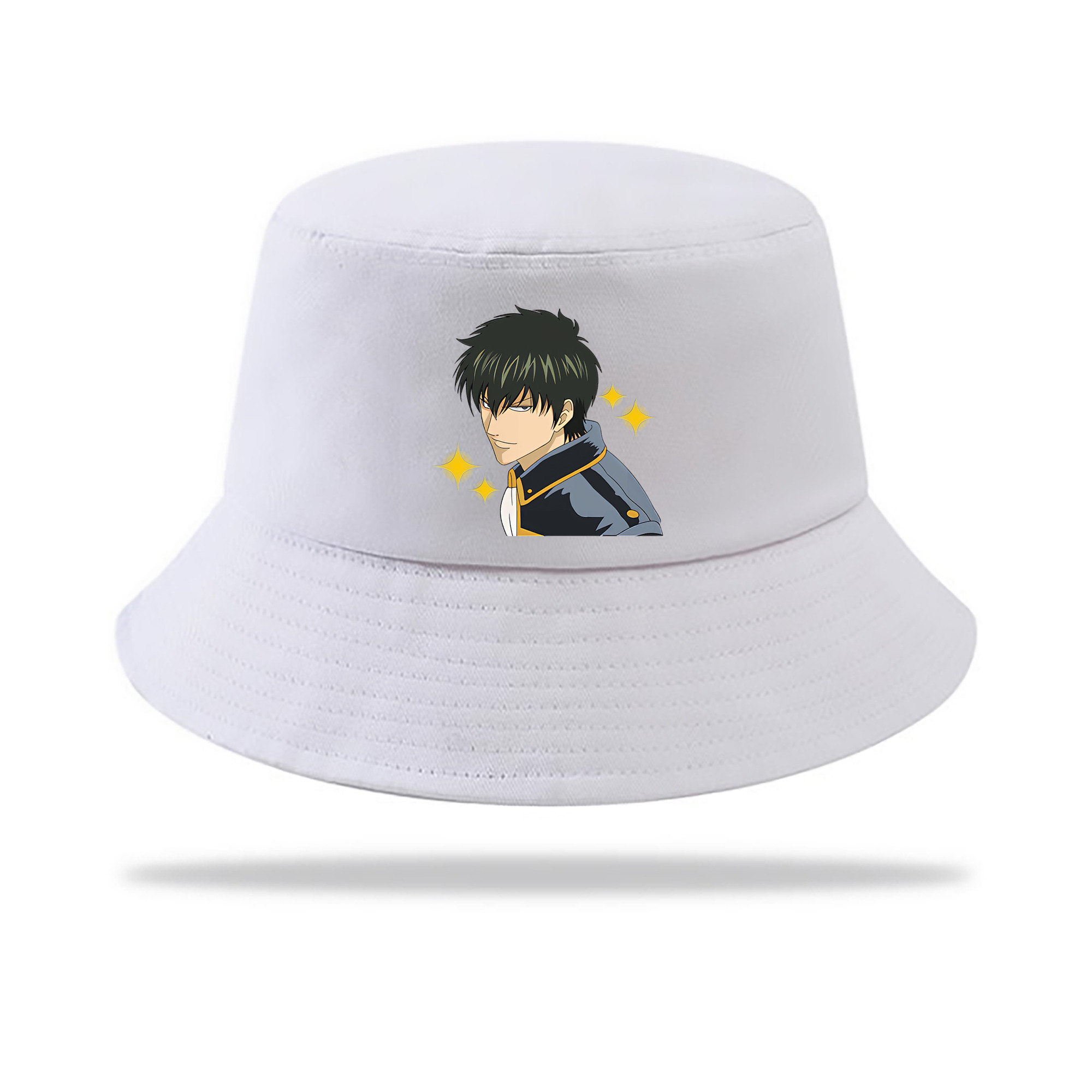（画像用） ぎんたま 坂田銀時（さかたぎんとき） 神楽 志村新八（しむら しんぱち） GINTAMA Sakata Gintoki Kagura Shimura Shinpachi アウトドア日除けバケットハット