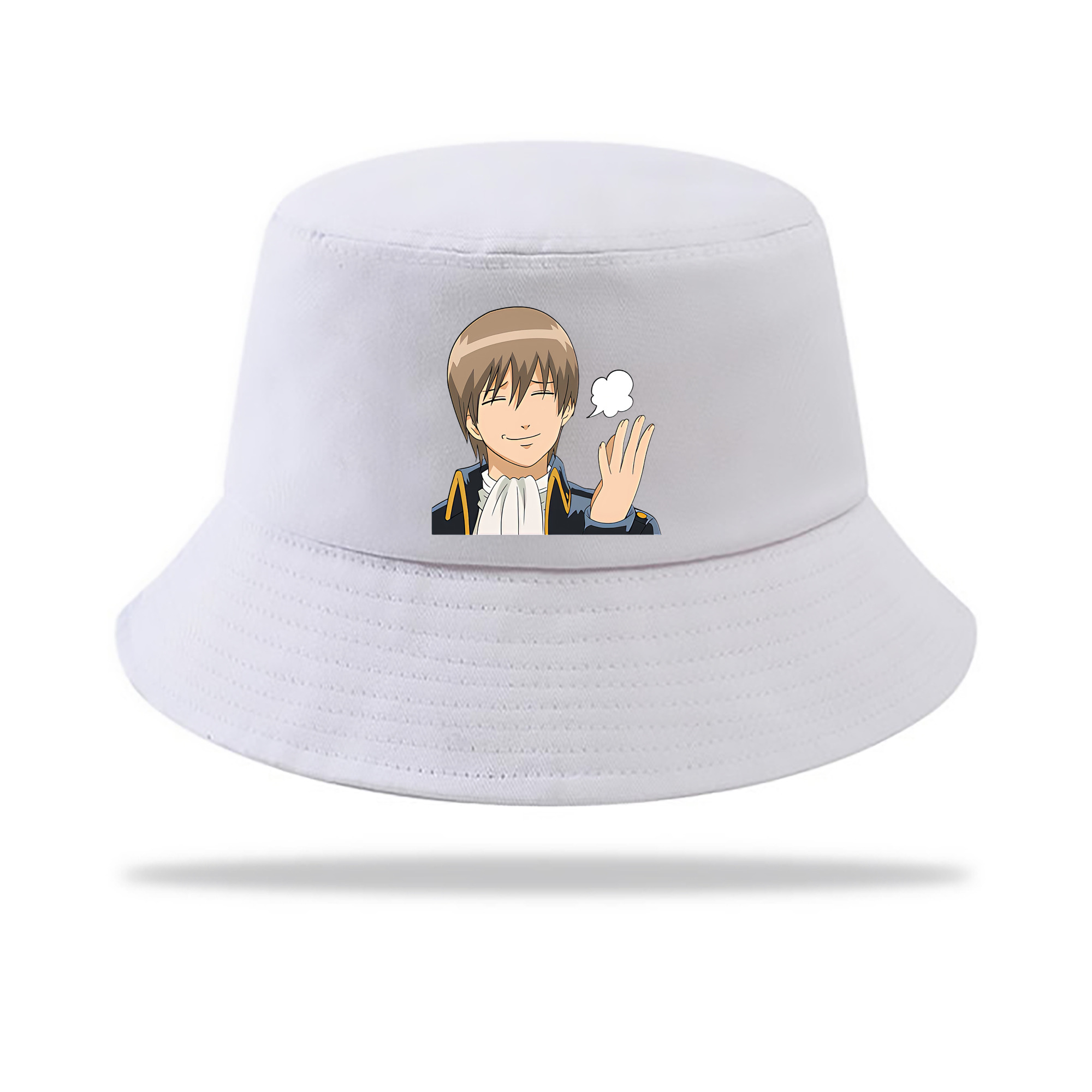 （画像用） ぎんたま 坂田銀時（さかたぎんとき） 神楽 志村新八（しむら しんぱち） GINTAMA Sakata Gintoki Kagura Shimura Shinpachi アウトドア日除けバケットハット