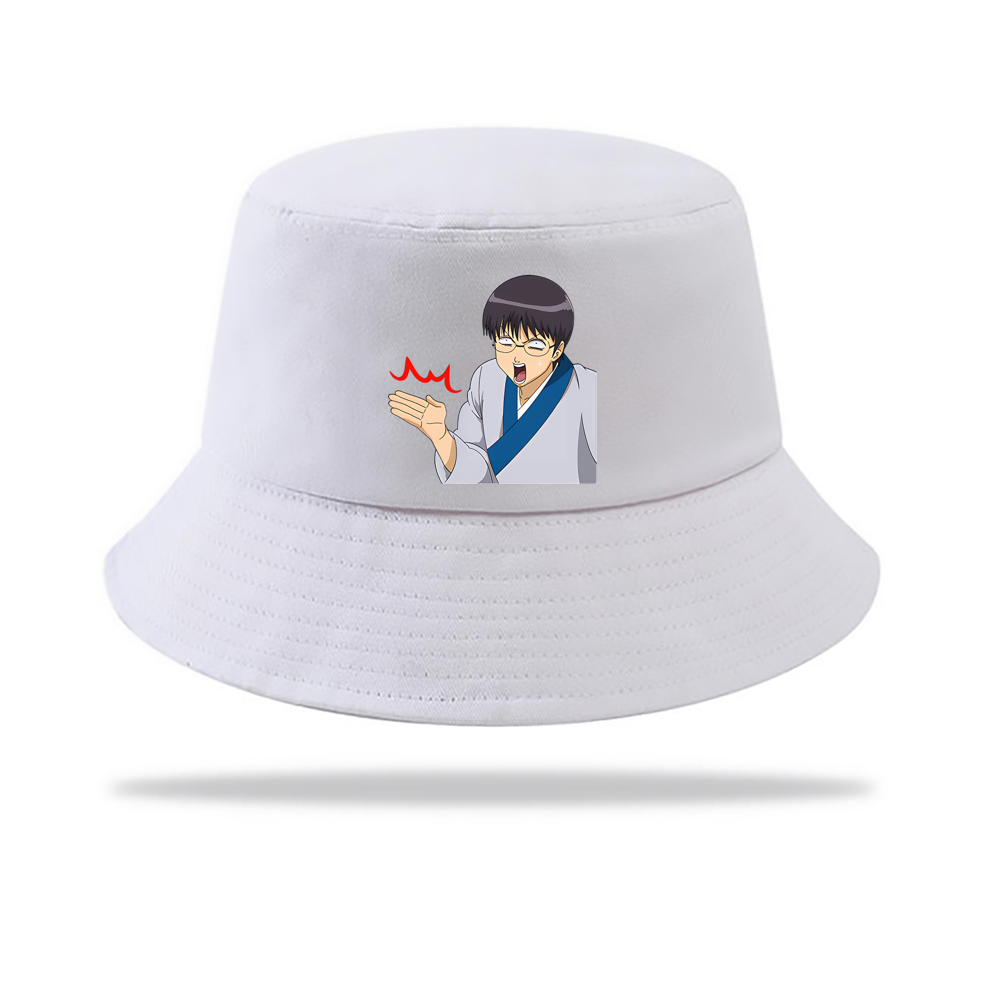 （画像用） ぎんたま 坂田銀時（さかたぎんとき） 神楽 志村新八（しむら しんぱち） GINTAMA Sakata Gintoki Kagura Shimura Shinpachi アウトドア日除けバケットハット