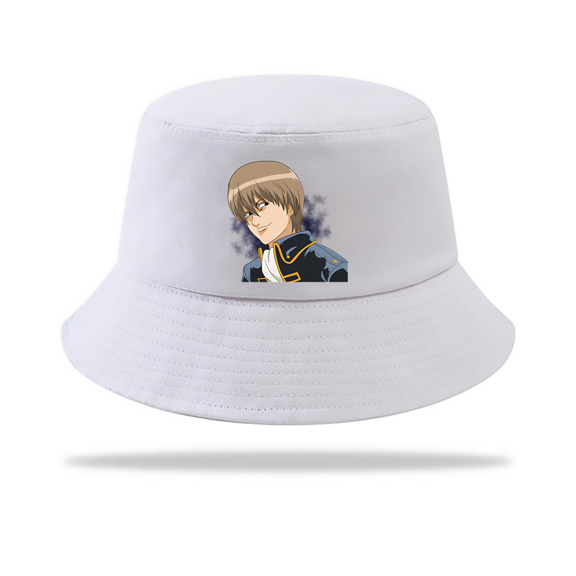 （画像用） ぎんたま 坂田銀時（さかたぎんとき） 神楽 志村新八（しむら しんぱち） GINTAMA Sakata Gintoki Kagura Shimura Shinpachi アウトドア日除けバケットハット