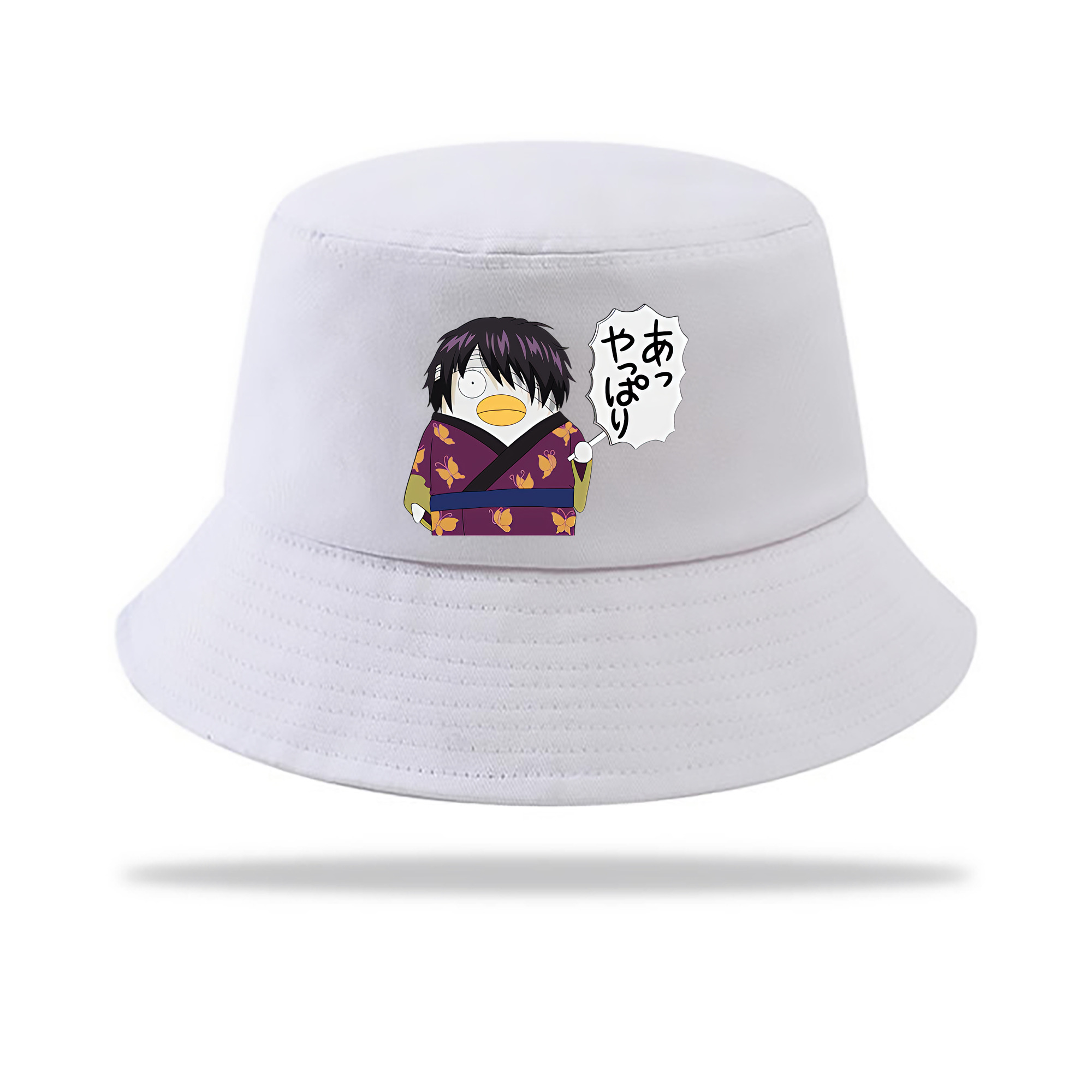 （画像用） ぎんたま 坂田銀時（さかたぎんとき） 神楽 志村新八（しむら しんぱち） GINTAMA Sakata Gintoki Kagura Shimura Shinpachi アウトドア日除けバケットハット