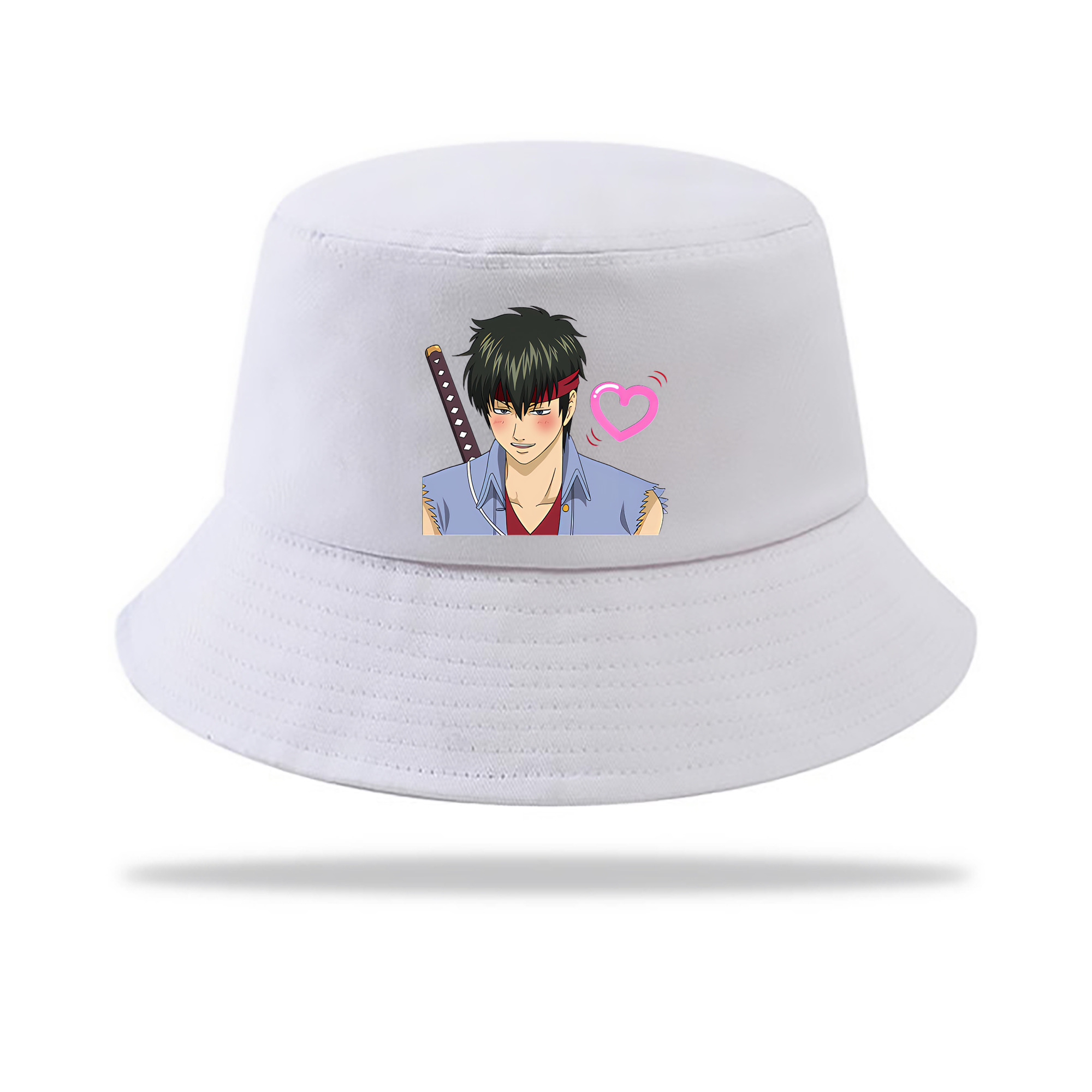 （画像用） ぎんたま 坂田銀時（さかたぎんとき） 神楽 志村新八（しむら しんぱち） GINTAMA Sakata Gintoki Kagura Shimura Shinpachi アウトドア日除けバケットハット