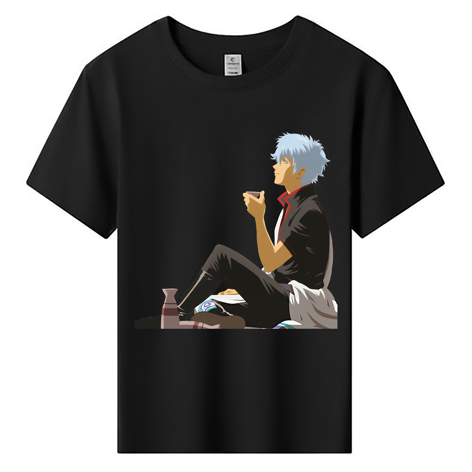 （画像用） ぎんたま 坂田銀時（さかたぎんとき） 神楽 志村新八（しむら しんぱち） GINTAMA Sakata Gintoki Kagura Shimura Shinpachi 綿100％キッズTシャツ（フロントプリント）