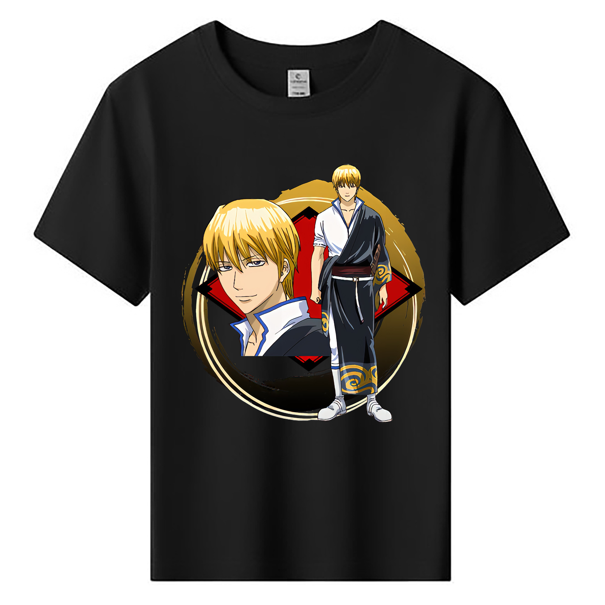 （画像用） ぎんたま 坂田銀時（さかたぎんとき） 神楽 志村新八（しむら しんぱち） GINTAMA Sakata Gintoki Kagura Shimura Shinpachi 綿100％キッズTシャツ（フロントプリント）