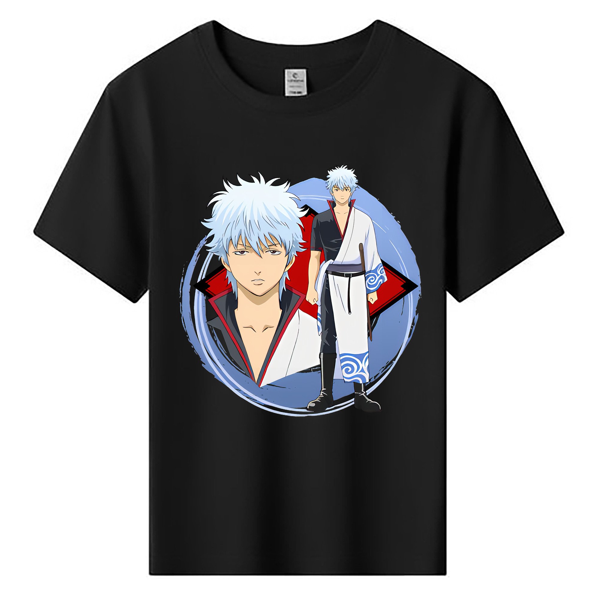 （画像用） ぎんたま 坂田銀時（さかたぎんとき） 神楽 志村新八（しむら しんぱち） GINTAMA Sakata Gintoki Kagura Shimura Shinpachi 綿100％キッズTシャツ（フロントプリント）
